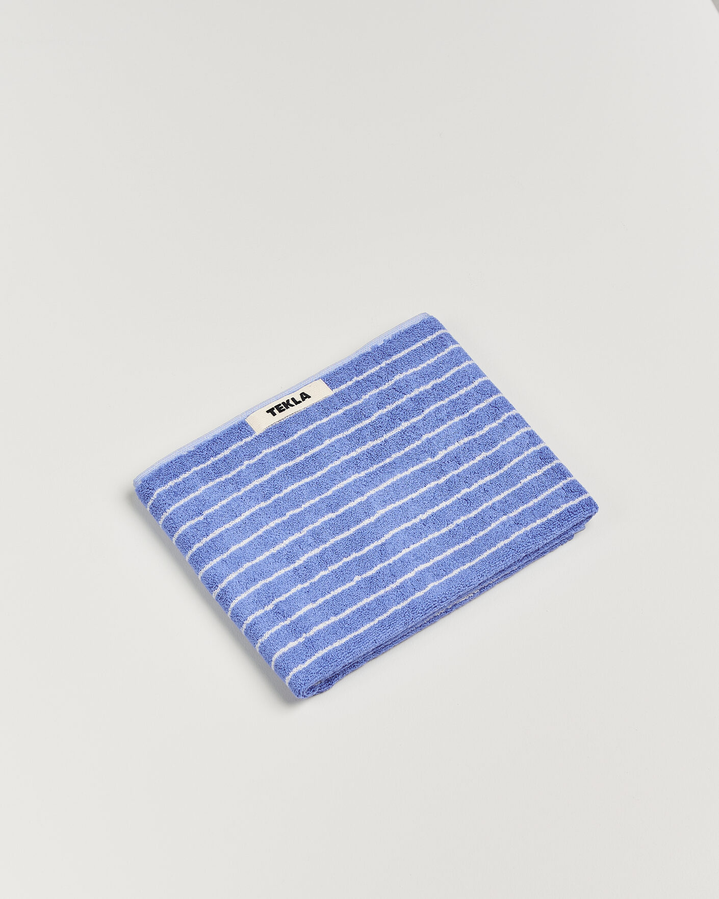 Men |  | Tekla | Organic Terry Hand Towel Clear Blue Stripes