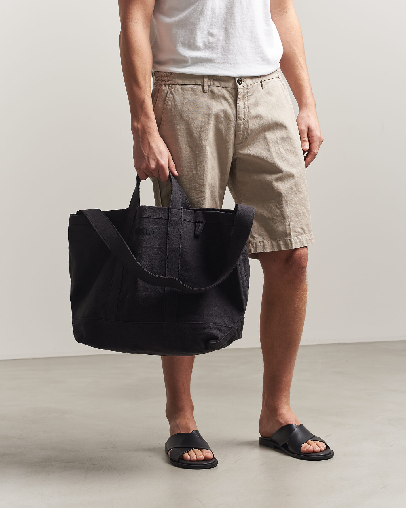 Men | Bags | Tekla | Beach Bag Black Sand