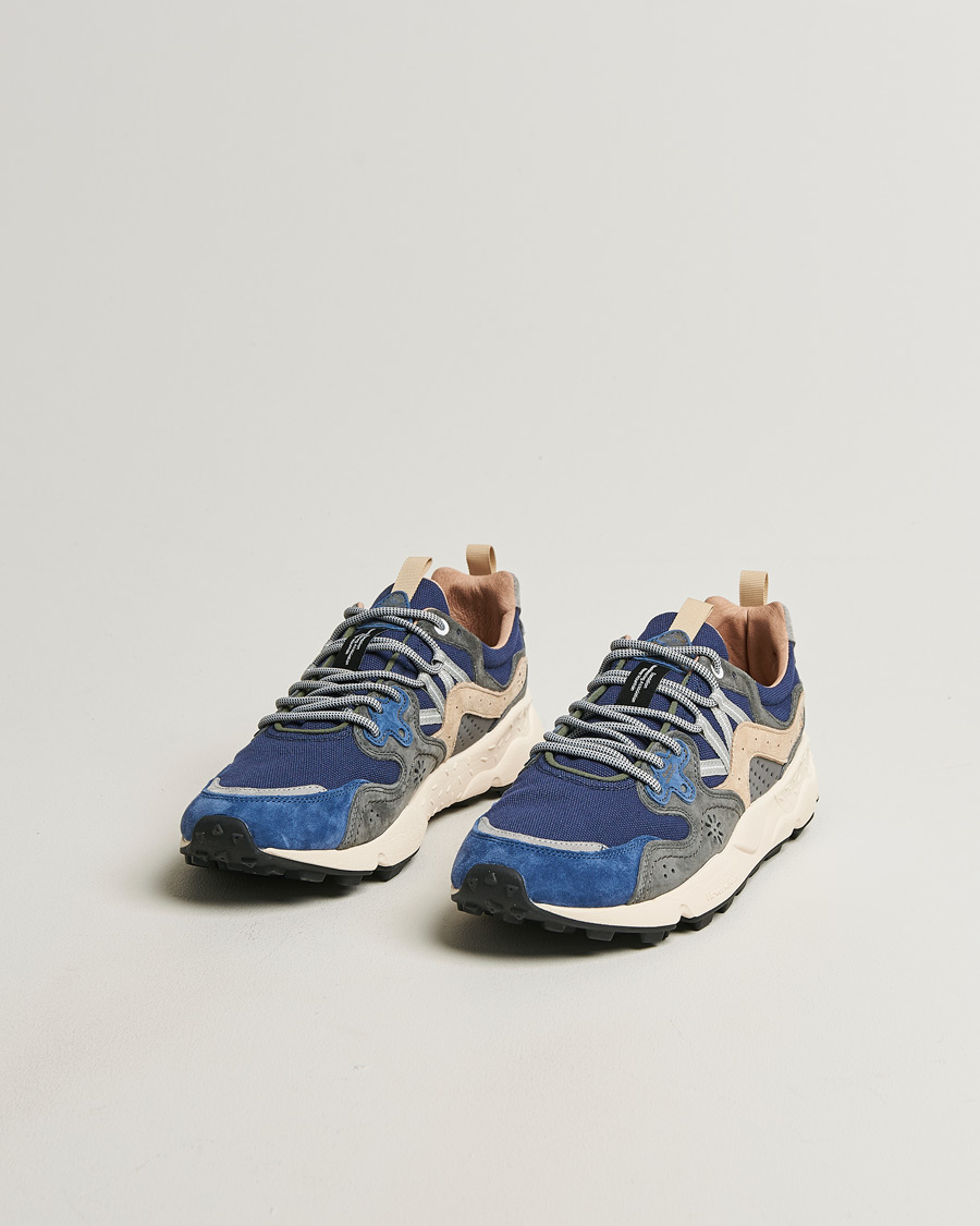 Men | Sneakers | Flower Mountain | Yamano 3 Suede/Canvas Sneaker Blue/Grey
