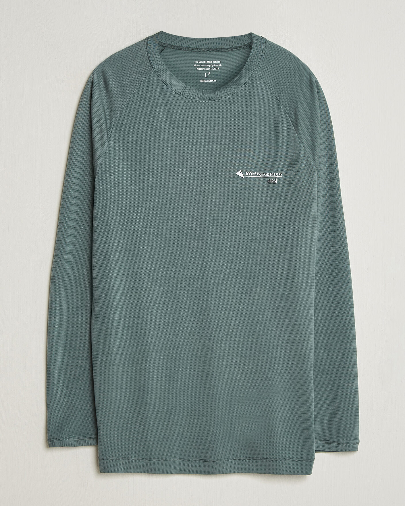 Men | T-Shirts | Klättermusen | Groa Lightweight Tencel Long Sleeve T-Shirt Teal Grey