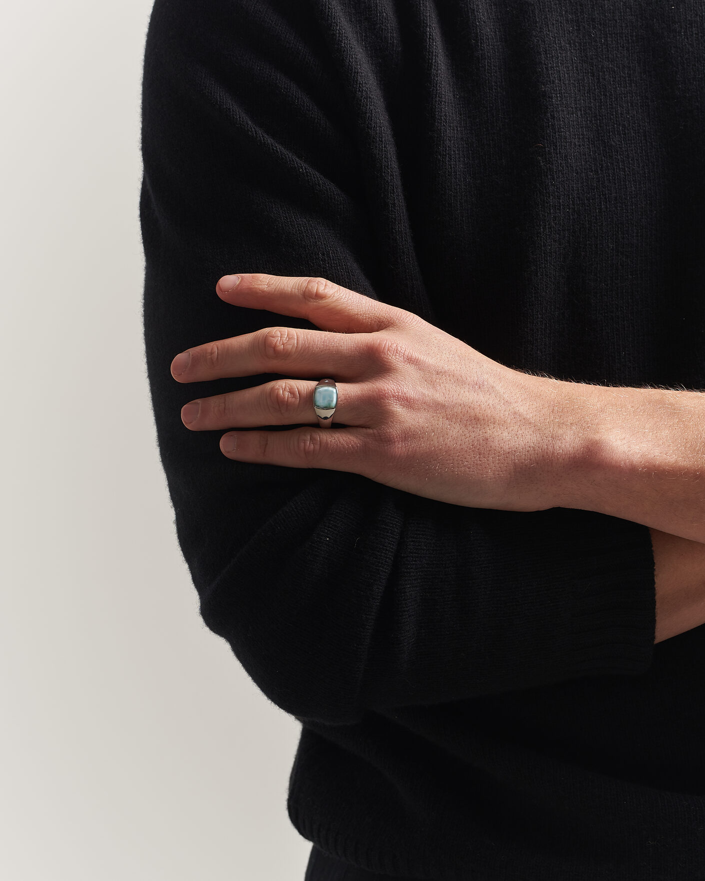 Tom Wood Kay Ring Ice Blue Silver at CareOfCarl.com