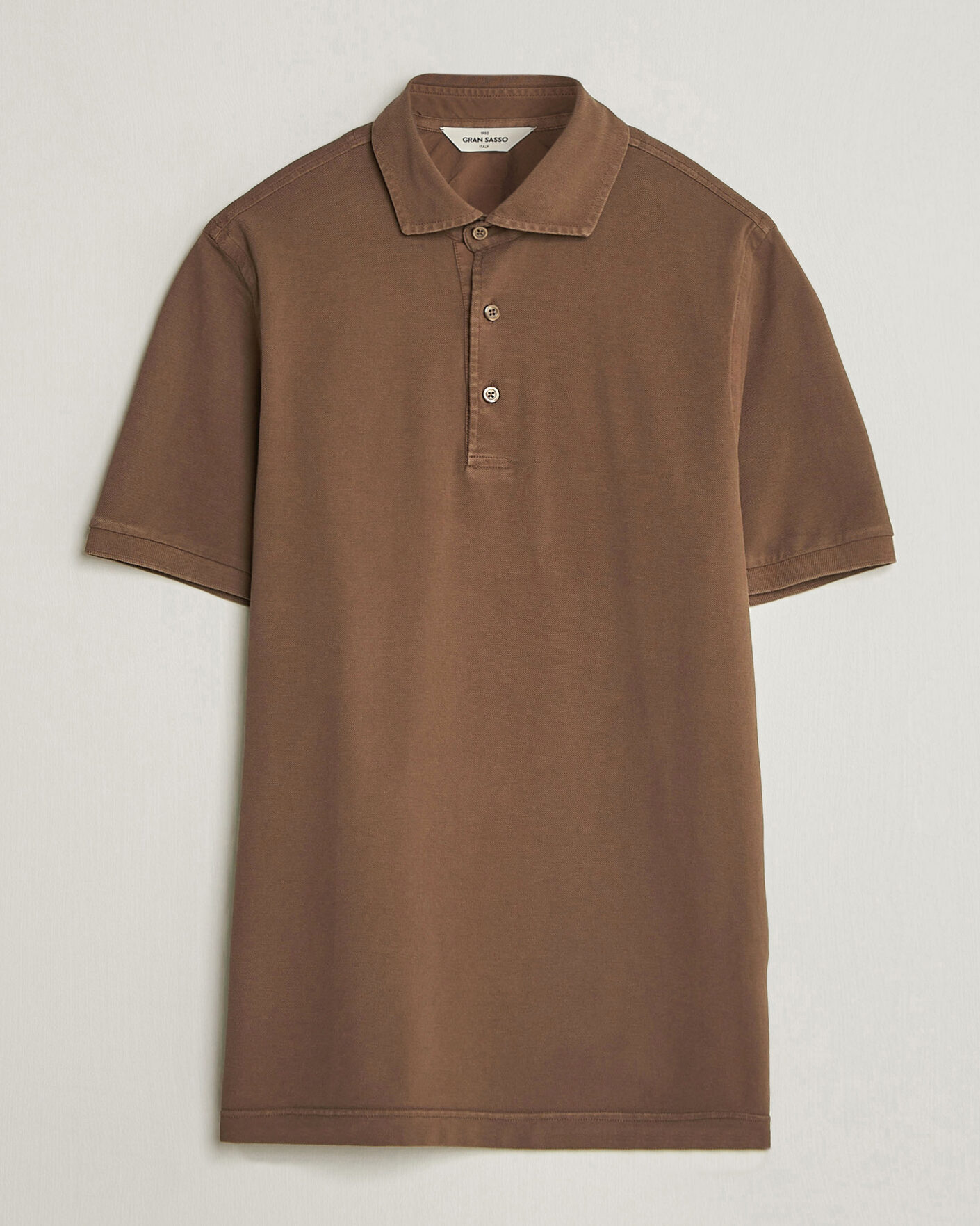 Men | Polo Shirts | Gran Sasso | Washed Polo Brown