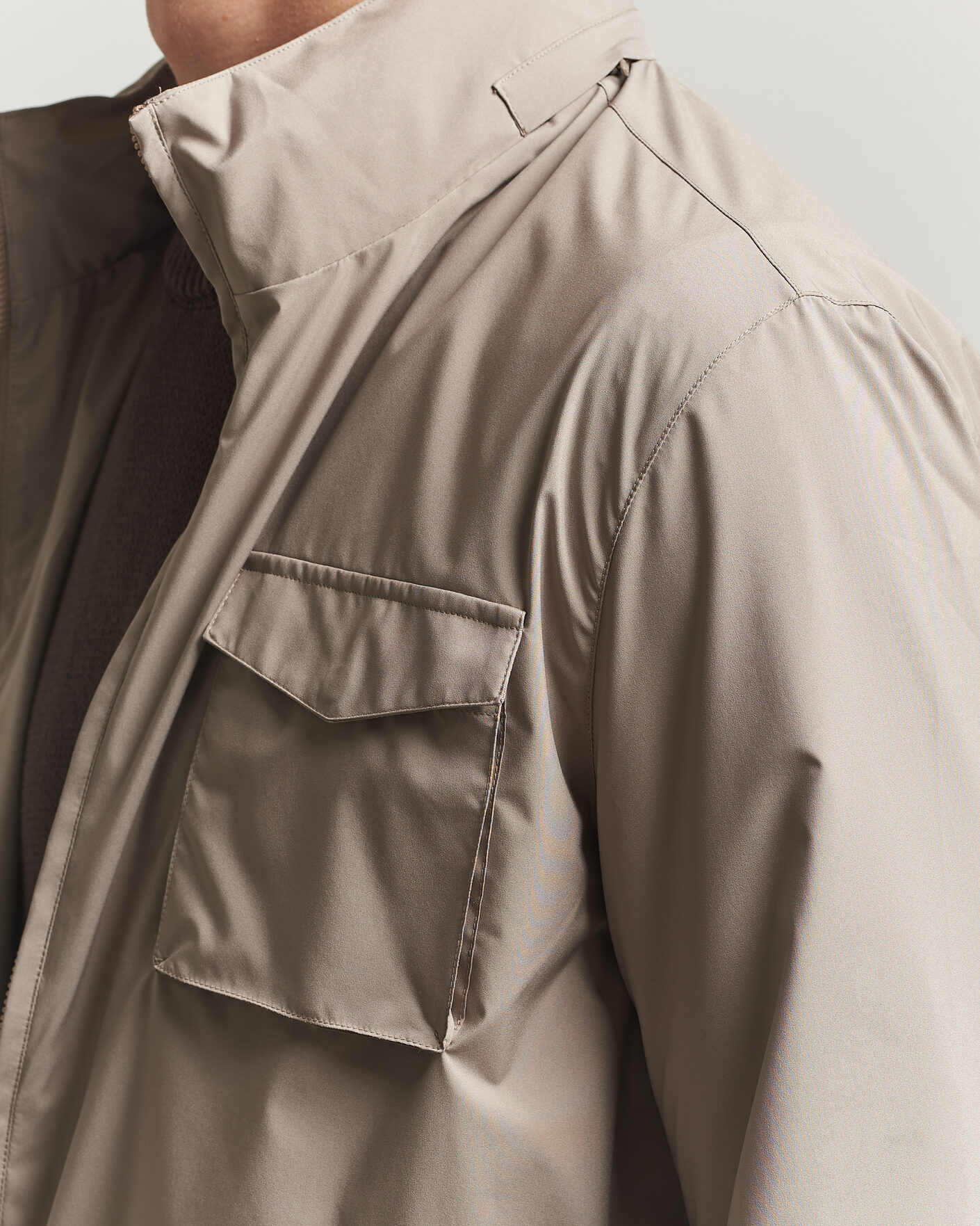 Men | Coats & Jackets | Gran Sasso | Nylon Field Jacket Beige