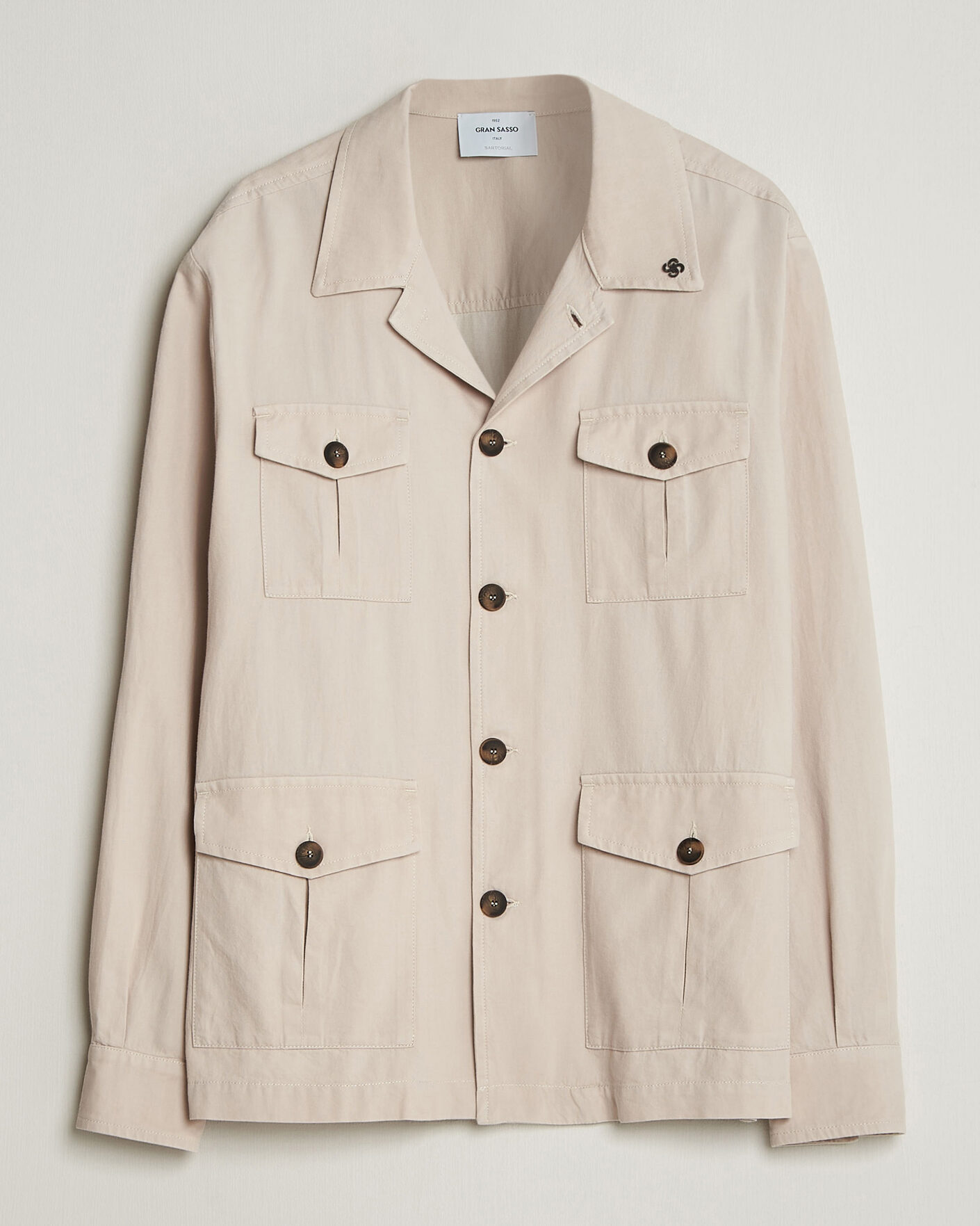Men | Coats & Jackets | Gran Sasso | Cotton Safari Jacket Beige