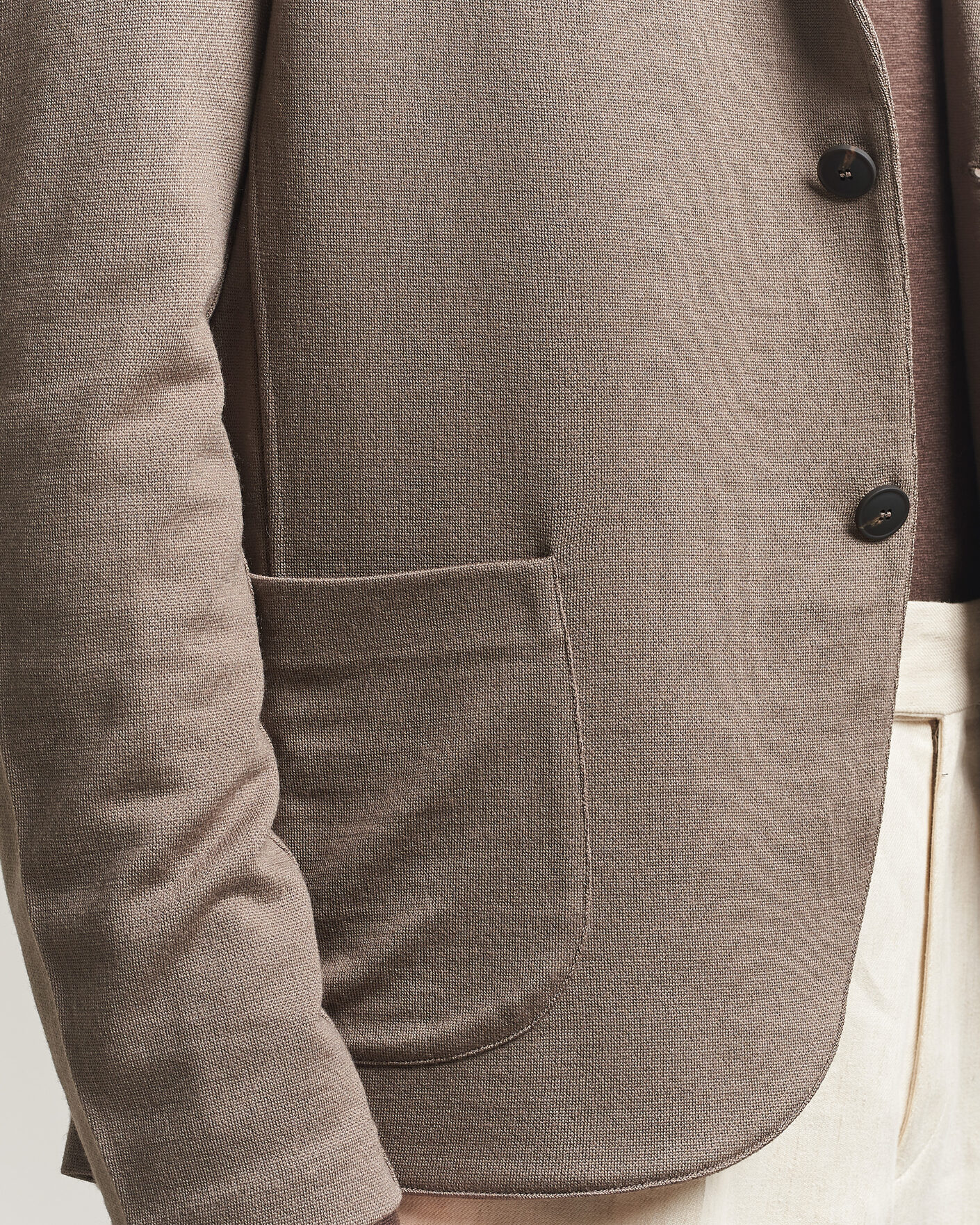 Men | Blazers | Gran Sasso | Wool Knitted Blazer Brown