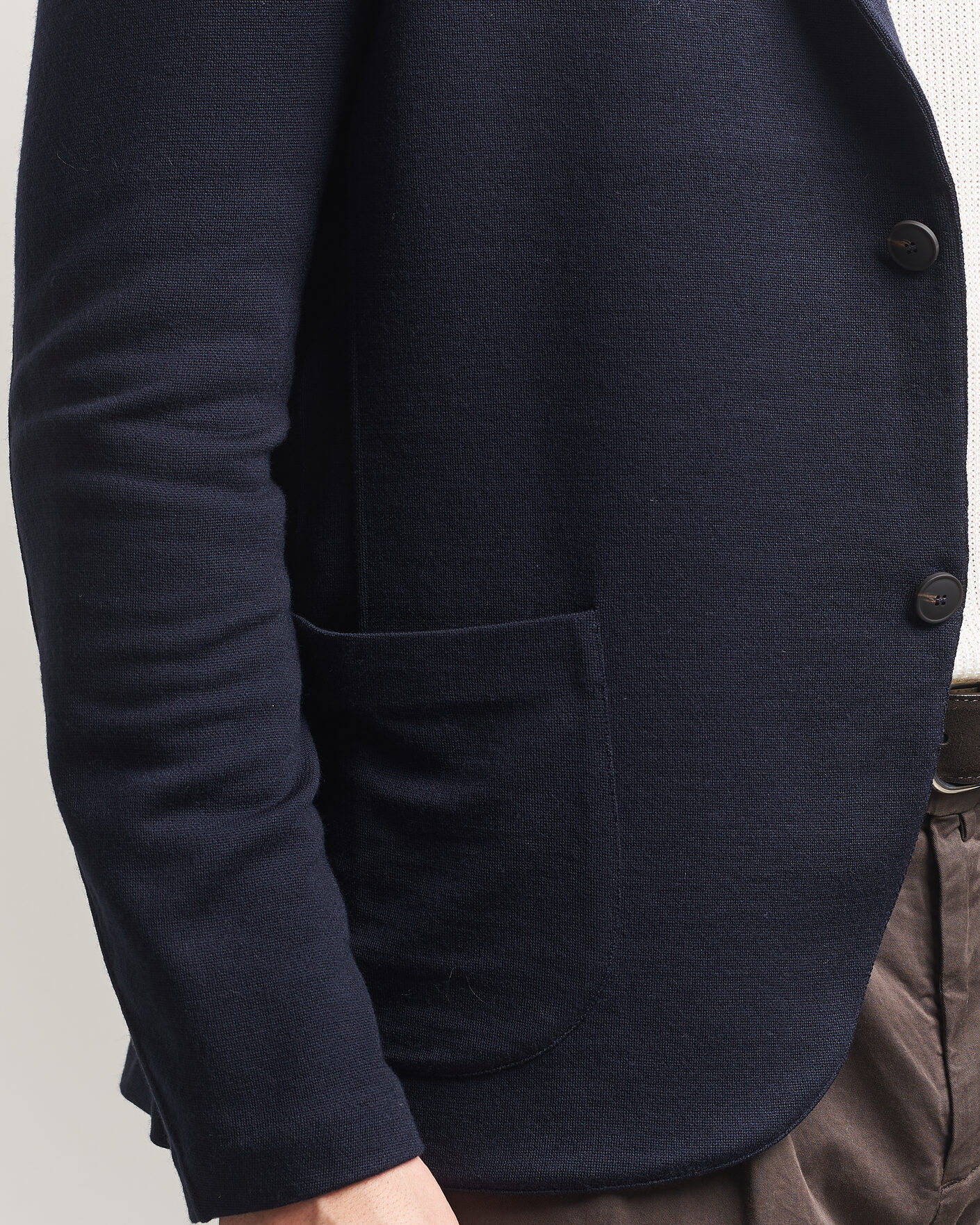 Men | Blazers | Gran Sasso | Wool Knitted Blazer Navy
