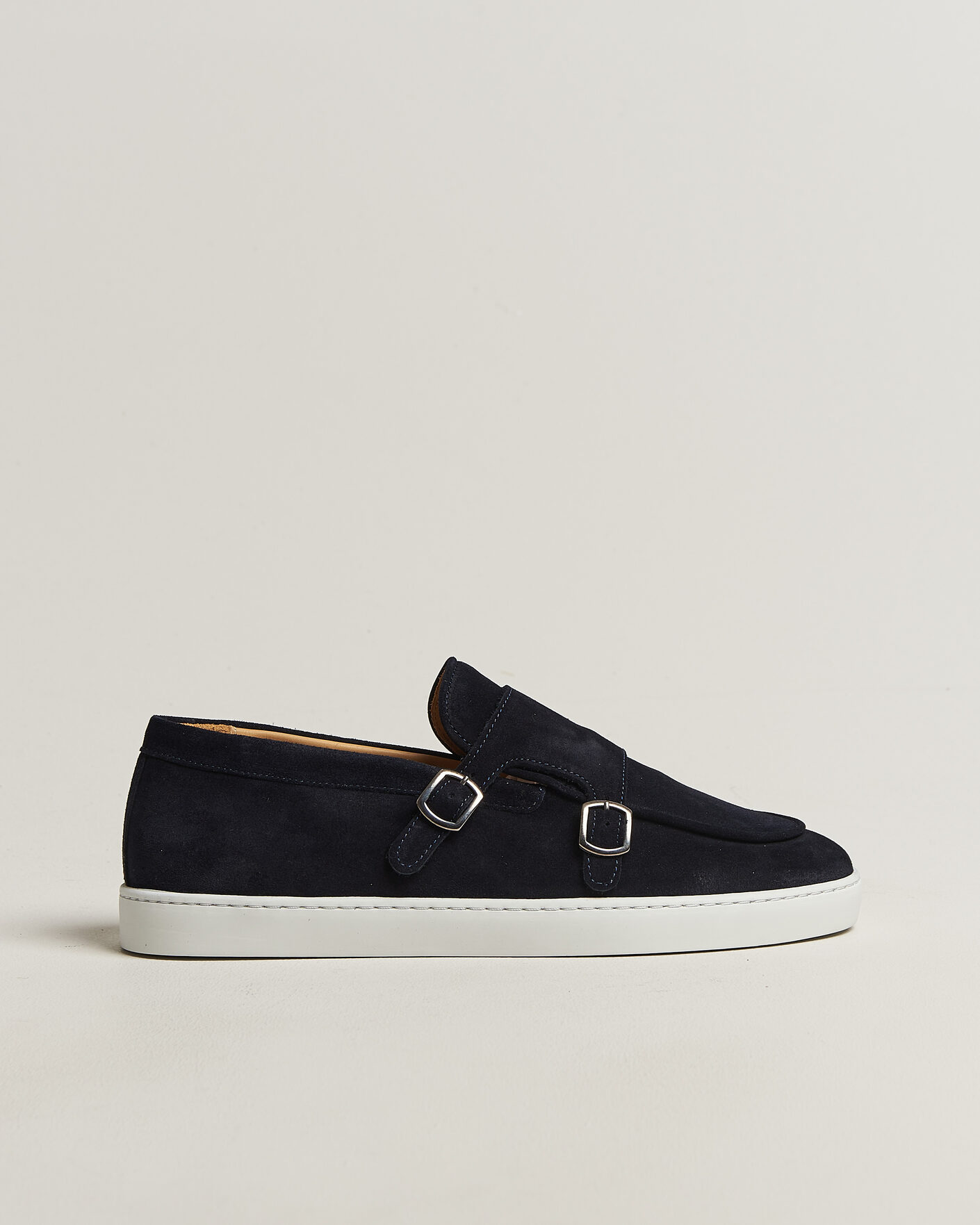 Men | Loafers | Fliteless | Suede Monk Strap Sneaker Loafer Navy