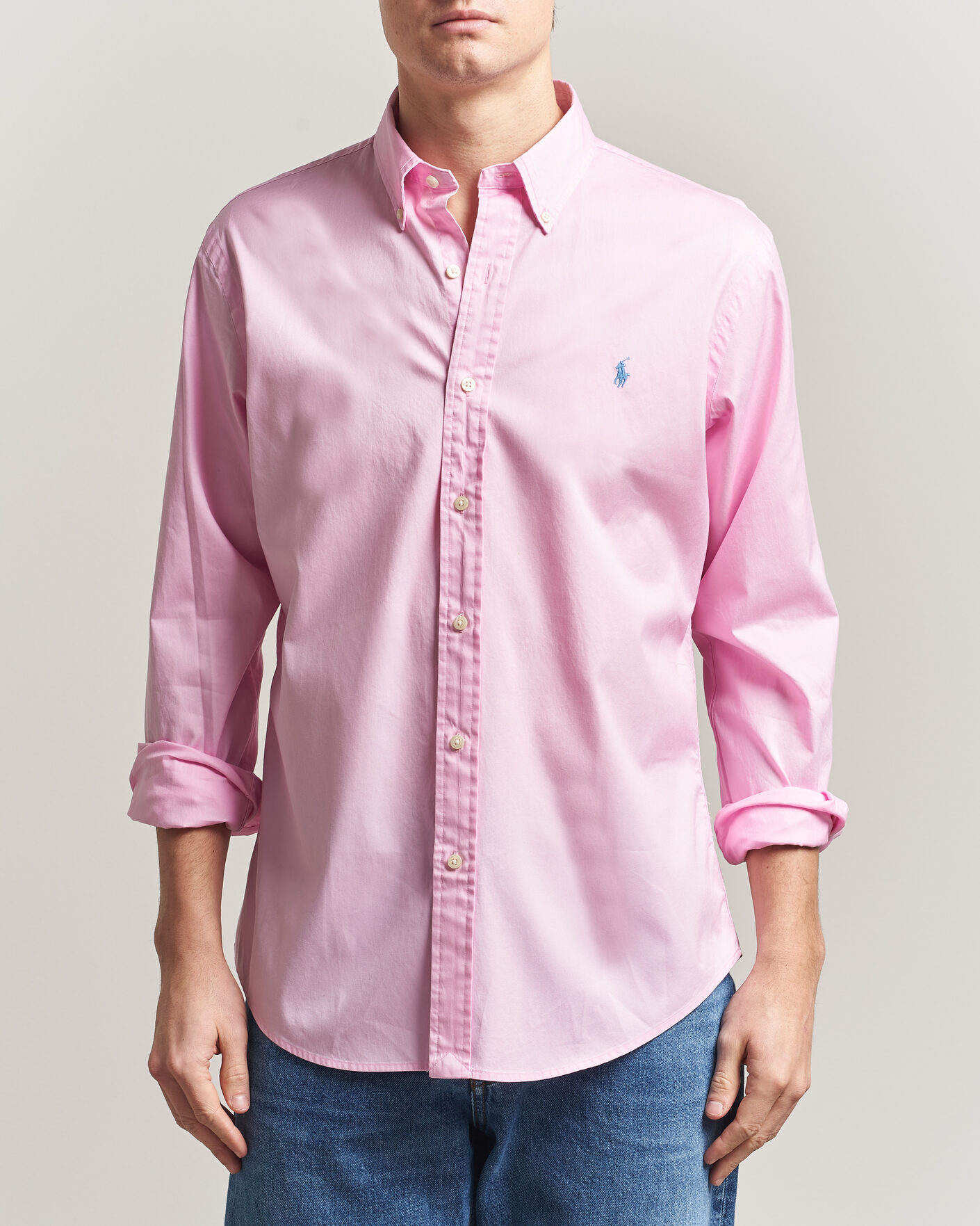 Men | Shirts | Polo Ralph Lauren | Custom Fit Garment Twill Shirt Carmel Pink