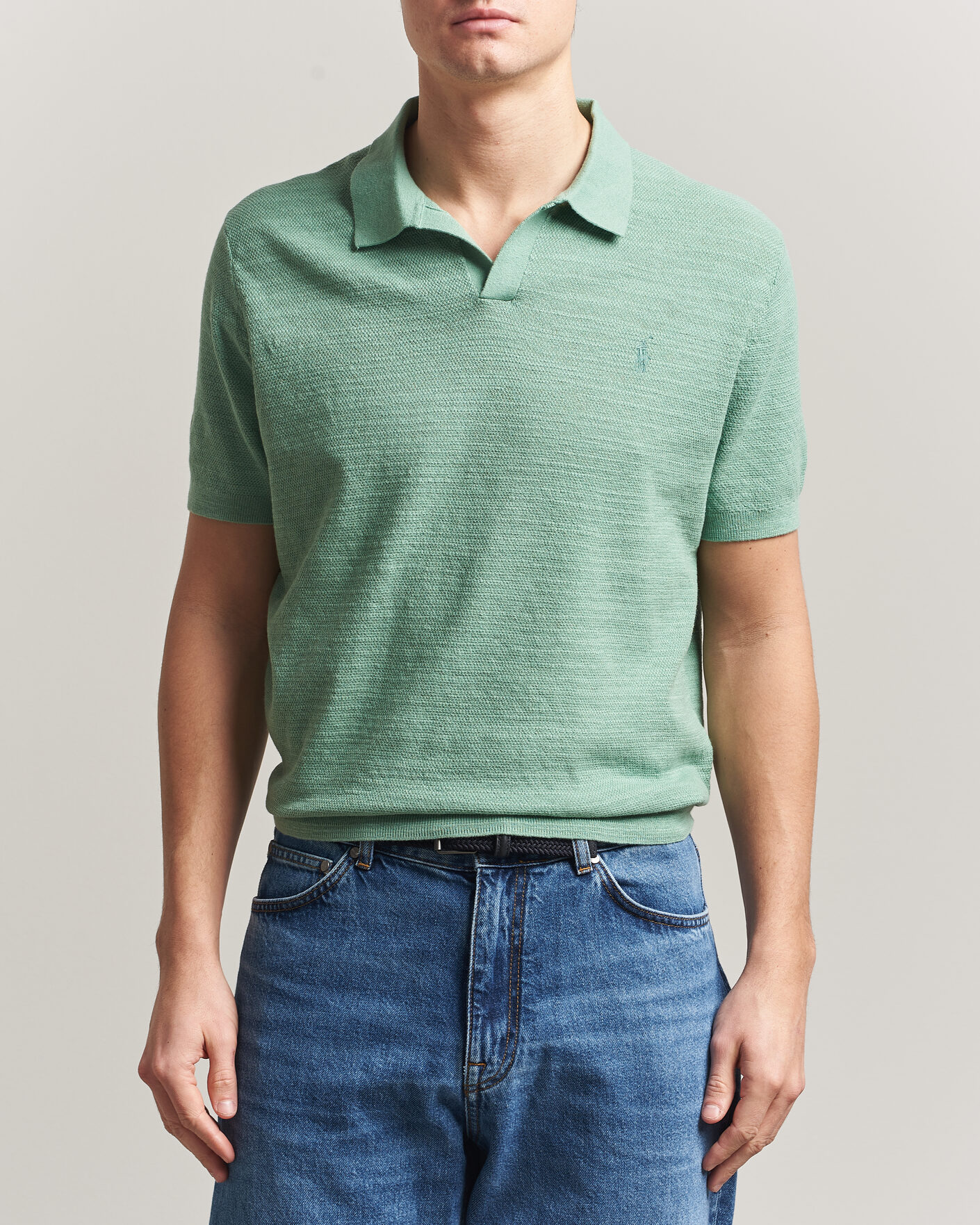 Men | Polo Shirts | Polo Ralph Lauren | Cotton Blend Polo Faded Mint