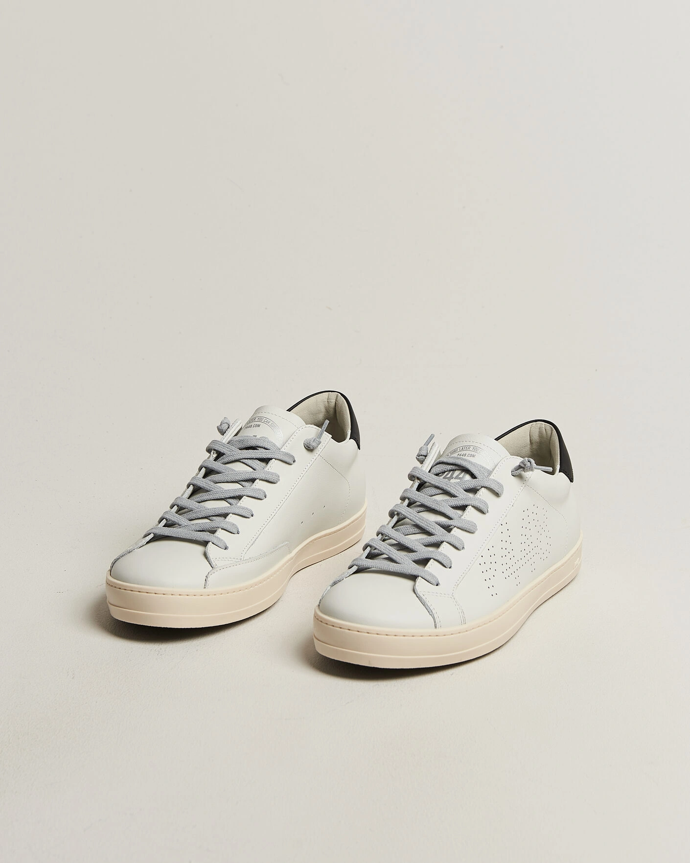 Men | Sneakers | P448 | John Leather Sneaker White/Black