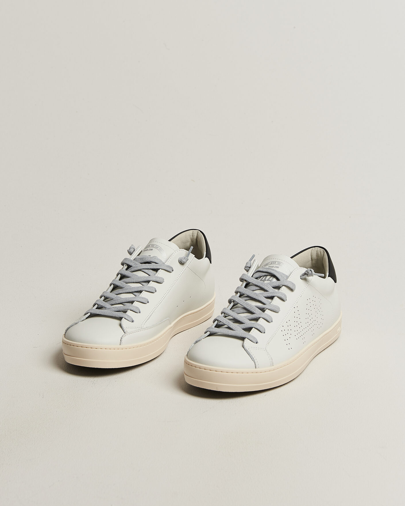 Men | Sneakers | P448 | John Leather Sneaker White/Black