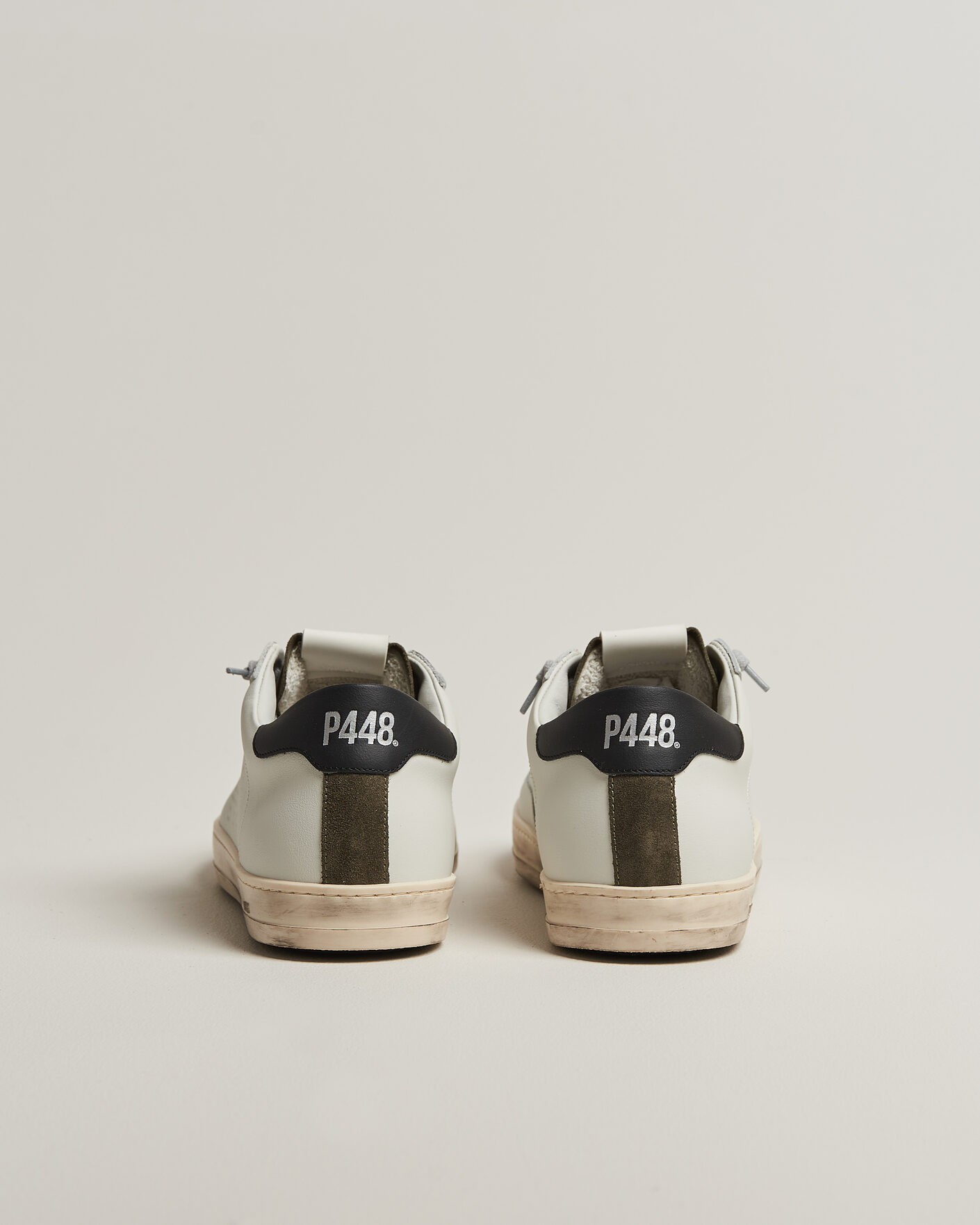 Men | Sneakers | P448 | John Leather Sneaker White/Olive