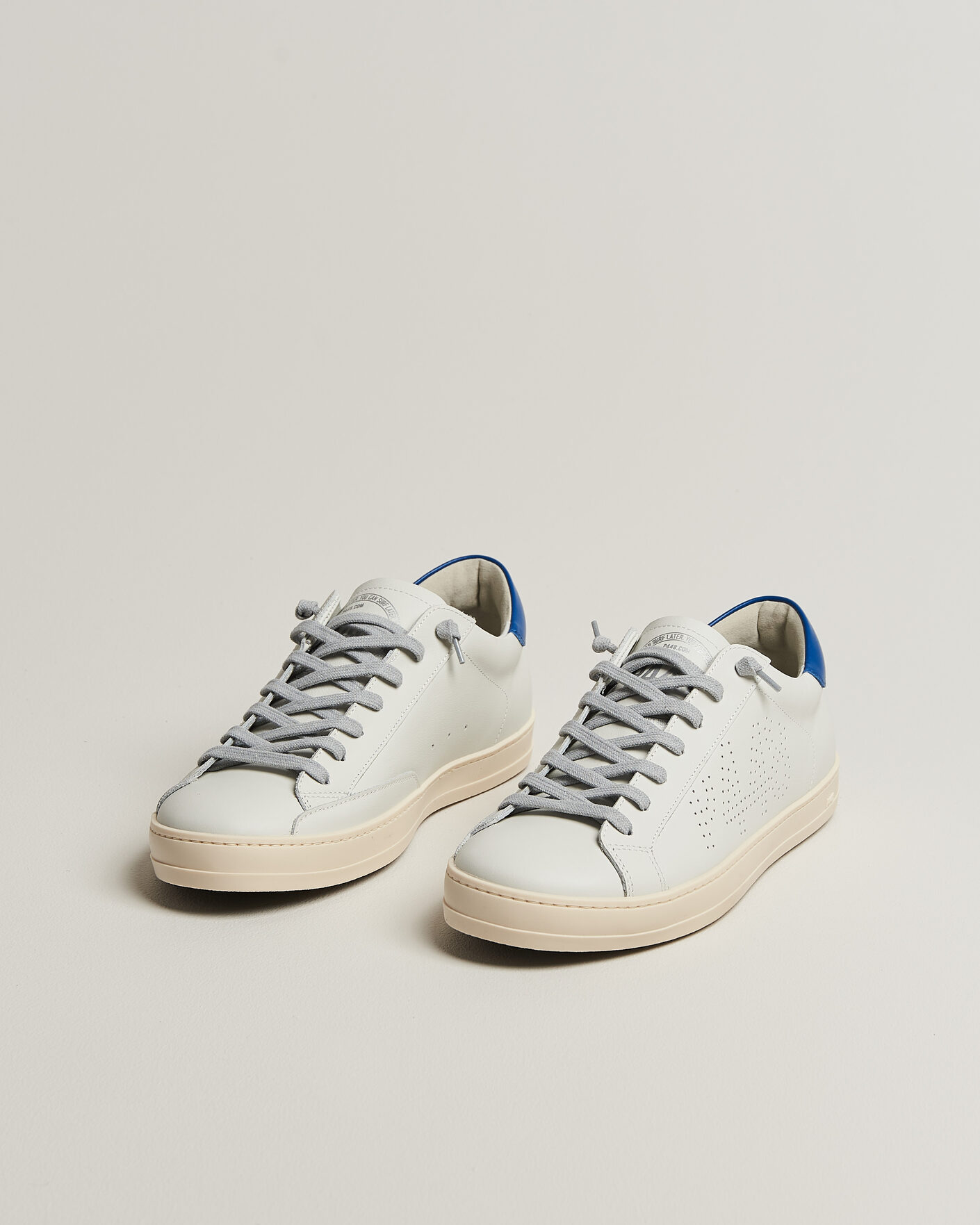 Men | Sneakers | P448 | John Leather Sneaker White/Blue