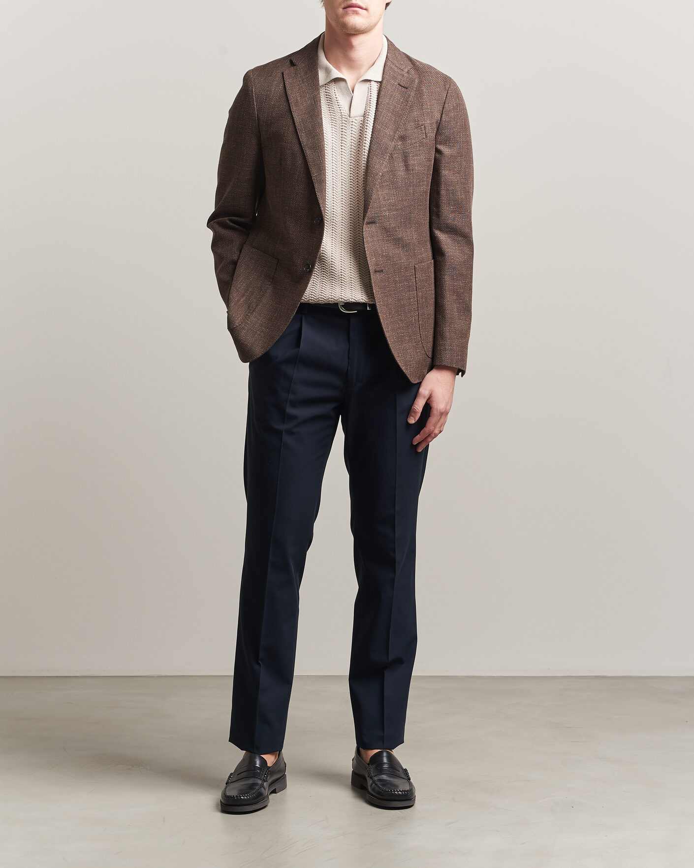 Men | Blazers | Incotex | Structured Cotton Blazer Dark Brown