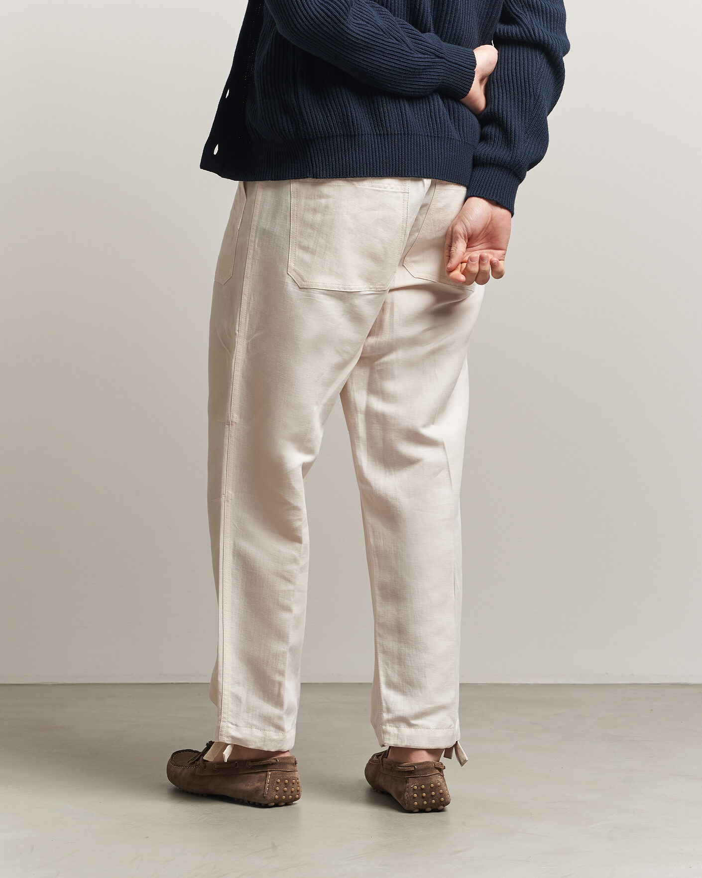Men | Trousers | Brunello Cucinelli | Linen Casual Pants Off White