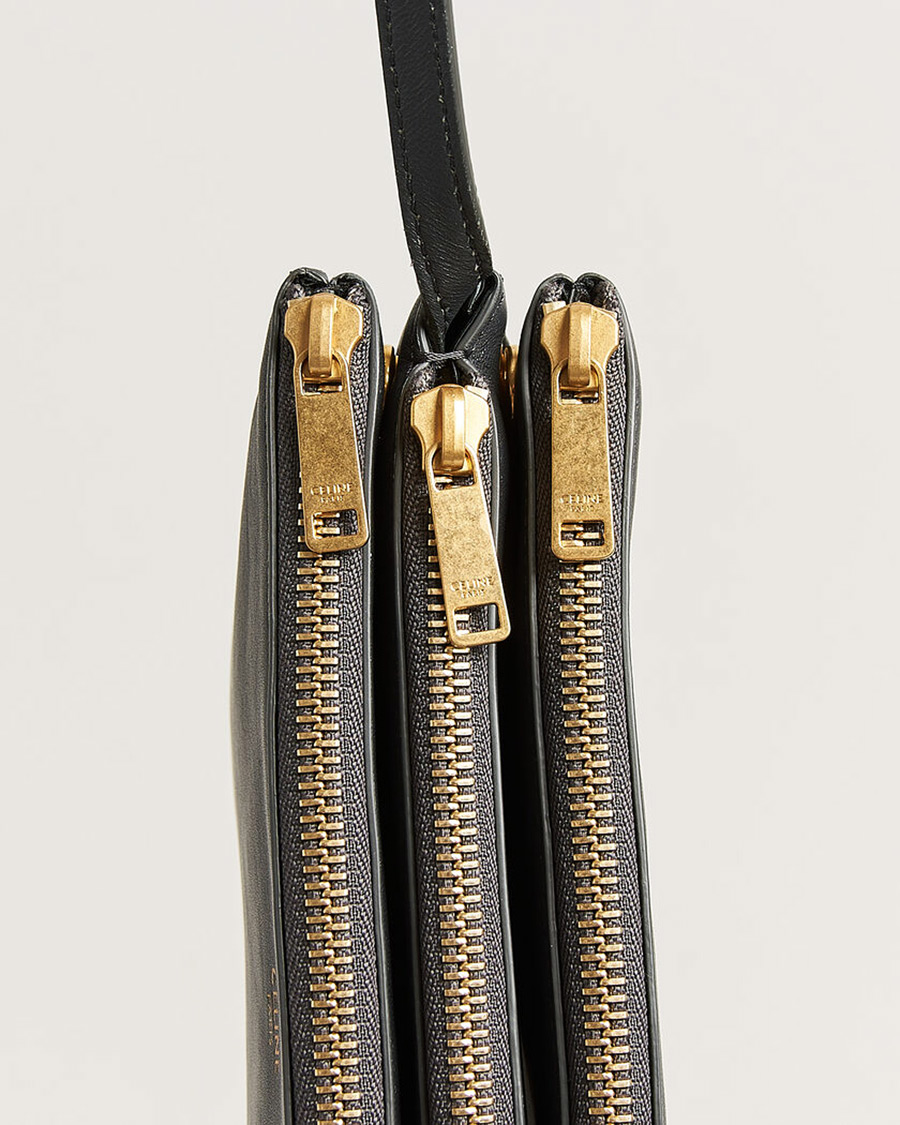 Men | Pre-Owned & Vintage Bags | Celine Pre-Owned | Trio Bag Small Leather Grey