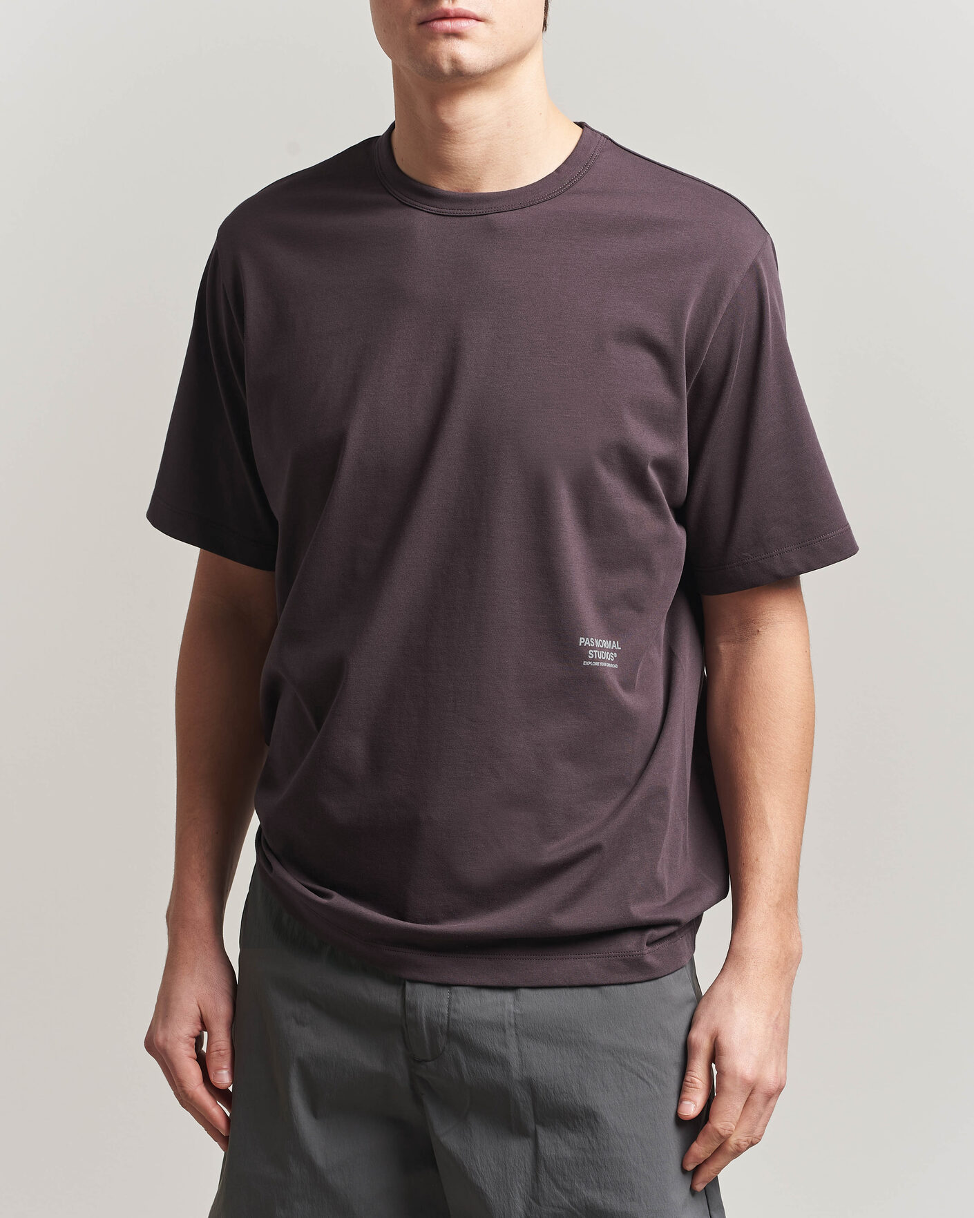 Men | T-Shirts | Pas Normal Studios | Off Race Cotton Tech T-Shirt Dark Purple