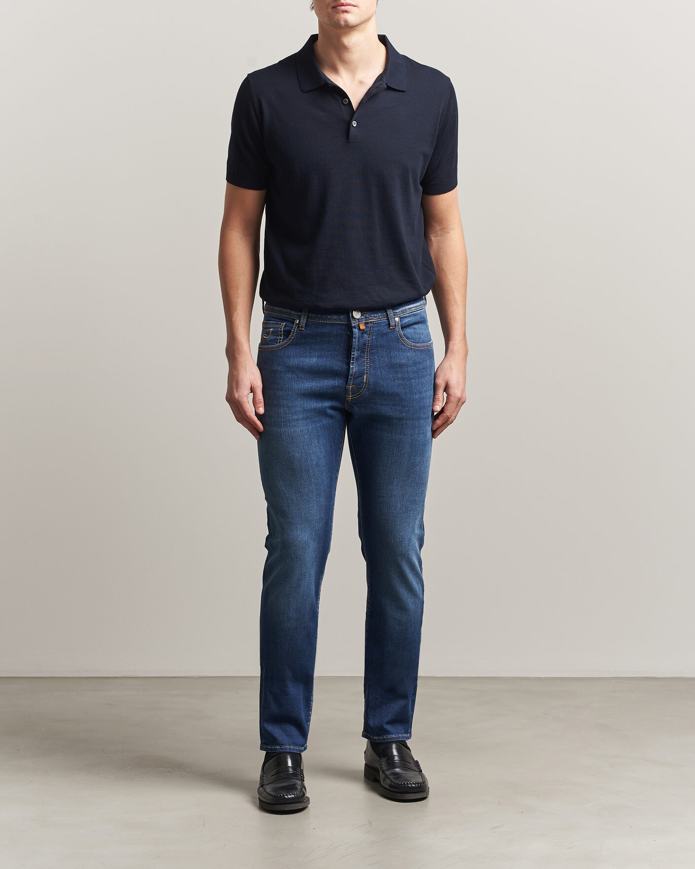 Men | Trousers | Jacob Cohën | Bard Slim Fit Super Stretch Jeans Medium Vintage