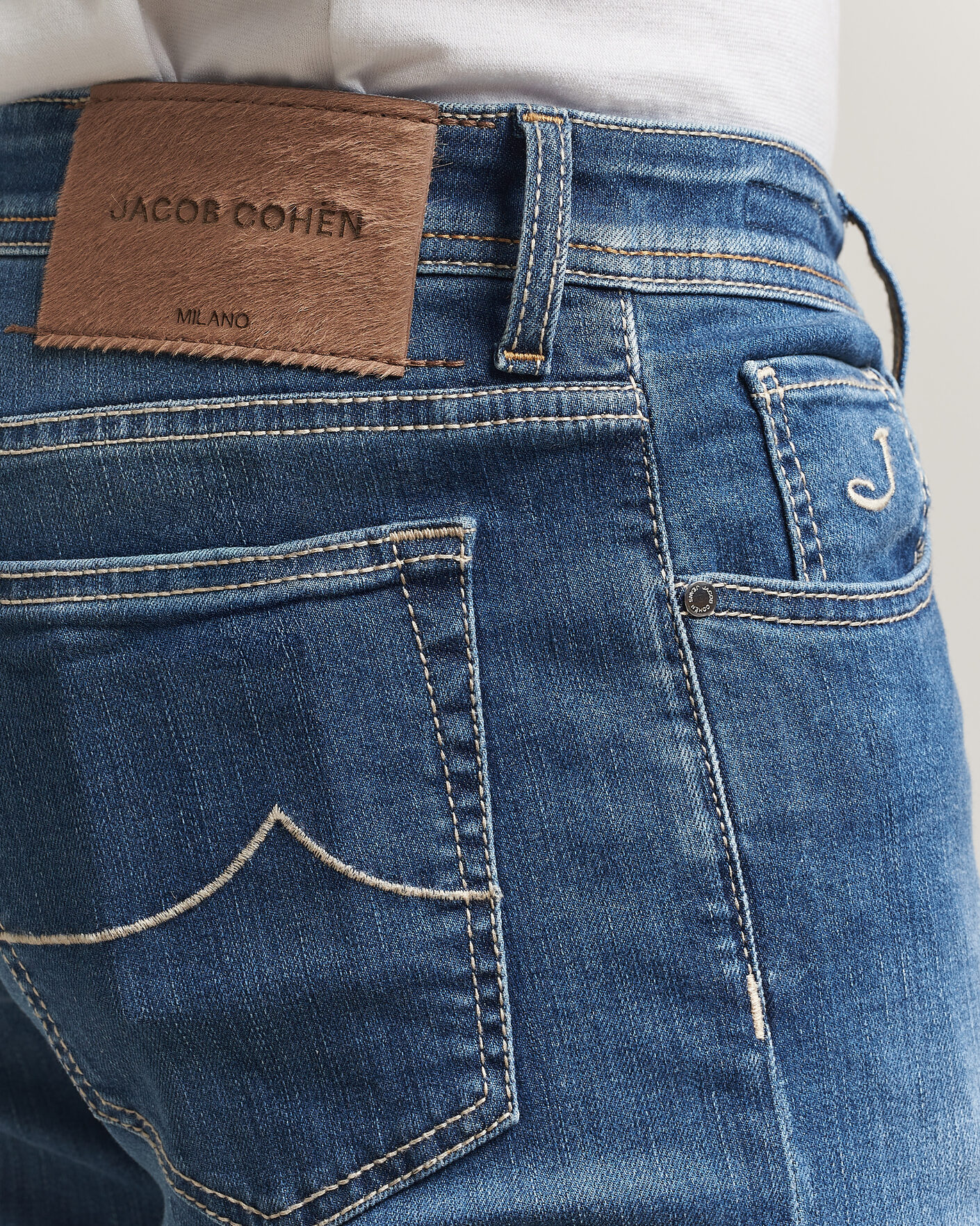Men | Trousers | Jacob Cohën | Bard Slim Fit Super Stretch Jeans Light Vintage