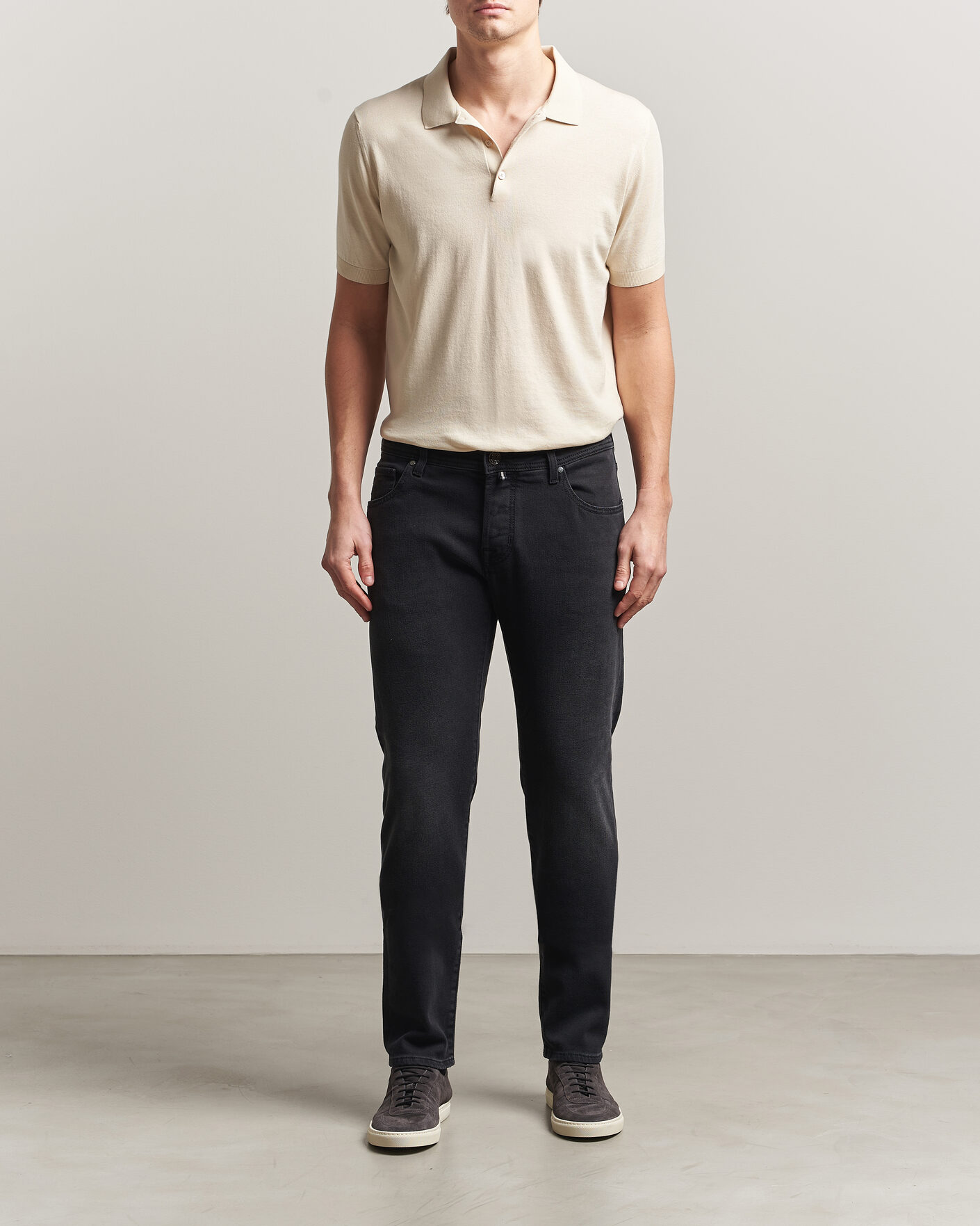 Men | Trousers | Jacob Cohën | Nick Slim Fit Power Stretch Jeans Medium Black Wash