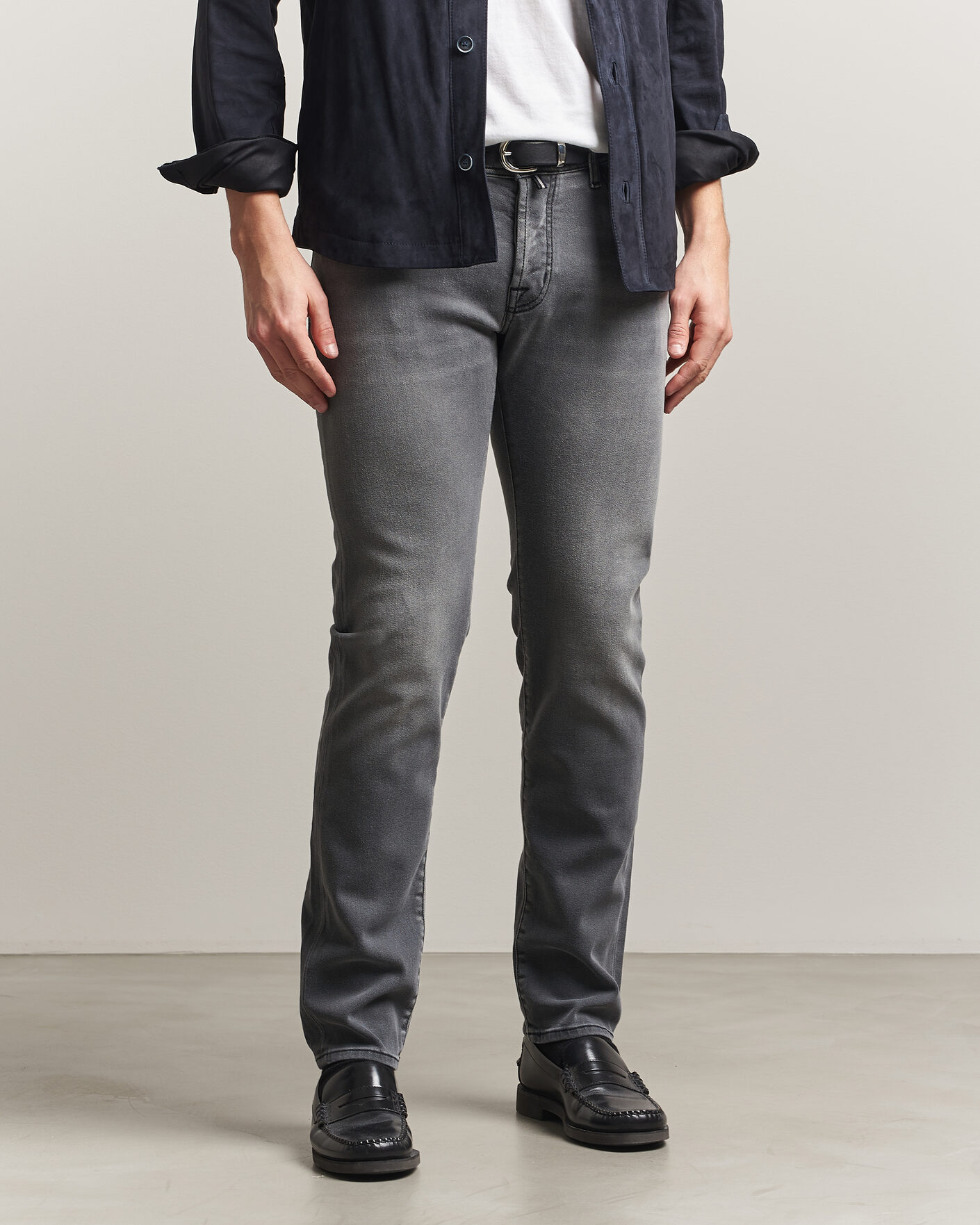 Men | Trousers | Jacob Cohën | Nick Slim Fit Power Stretch Jeans Light Black Wash