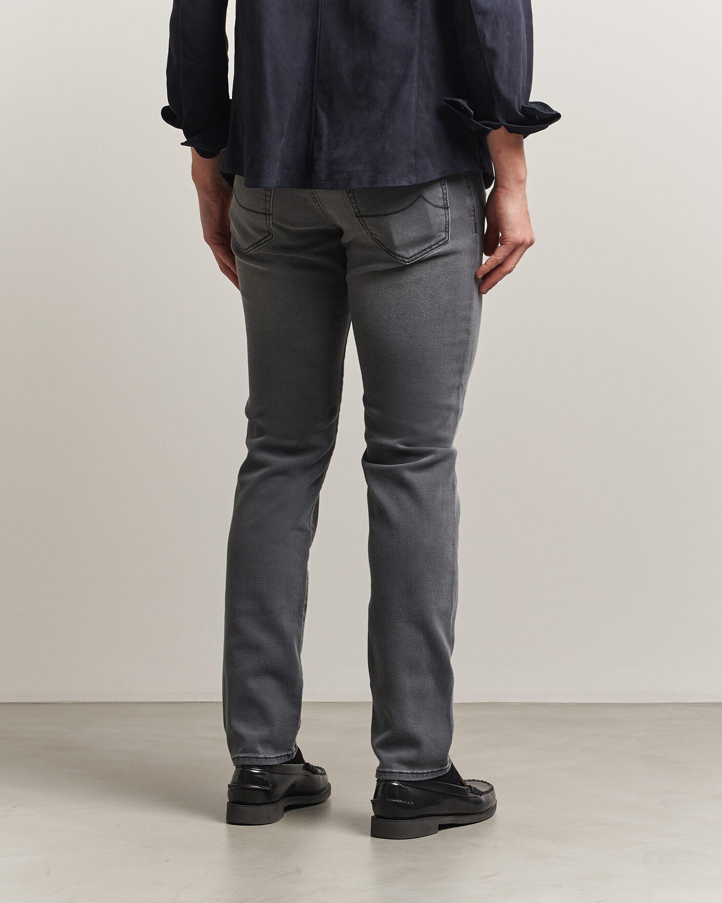 Men | Trousers | Jacob Cohën | Nick Slim Fit Power Stretch Jeans Light Black Wash