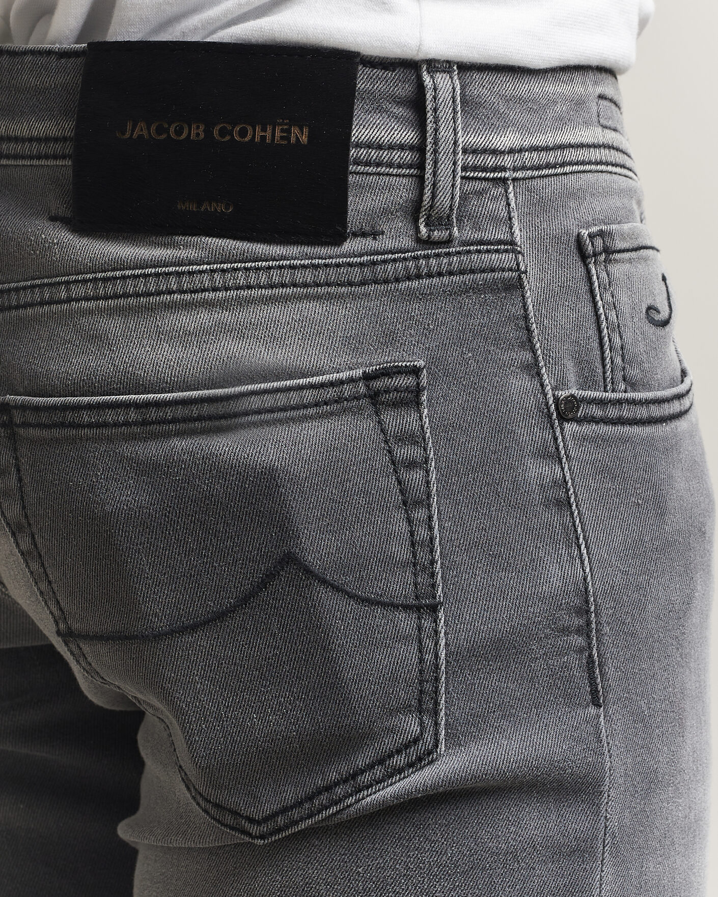 Men | Trousers | Jacob Cohën | Nick Slim Fit Power Stretch Jeans Light Black Wash