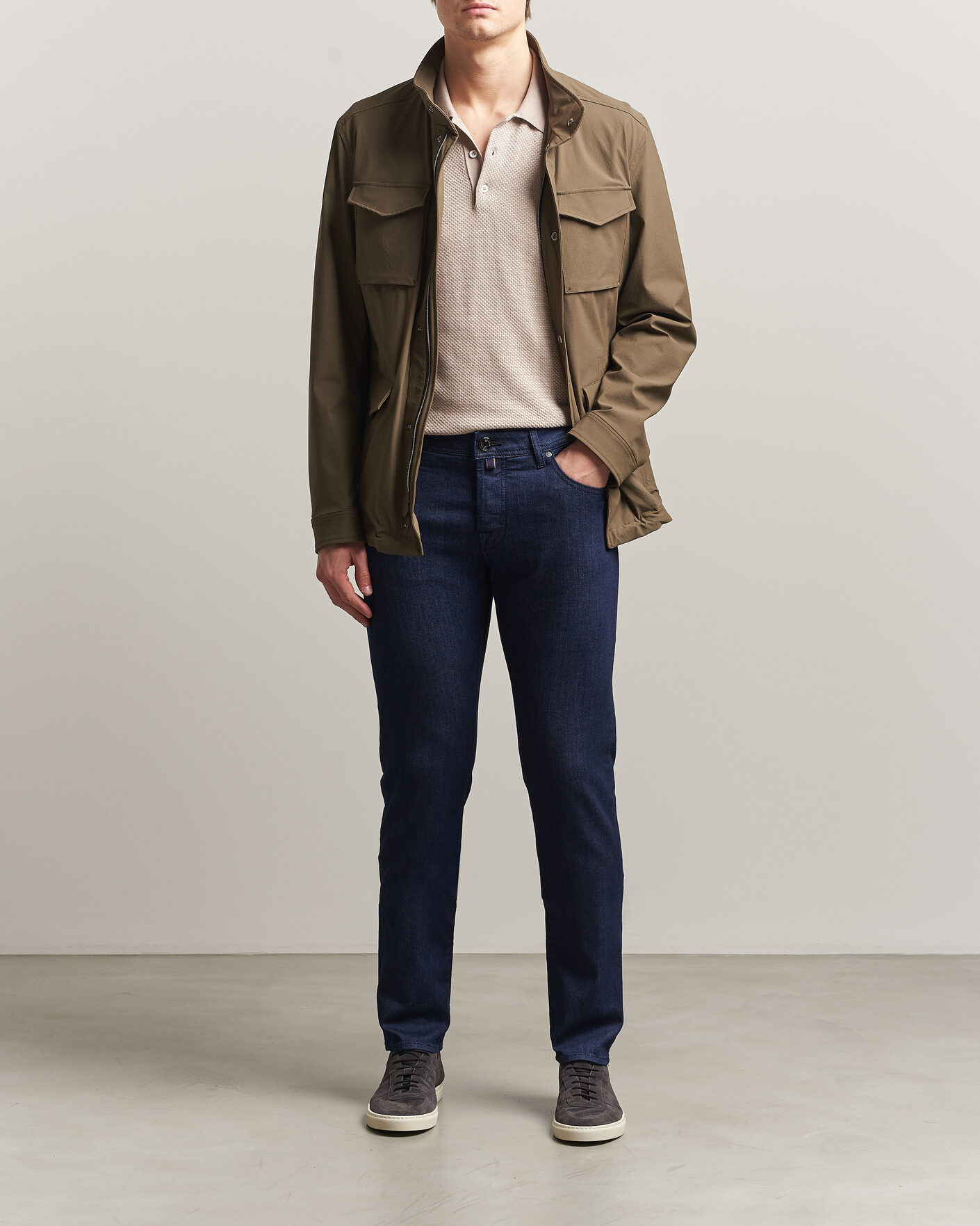 Men | Trousers | Jacob Cohën | Nick Slim Fit Super Stretch Jeans Rinse Wash