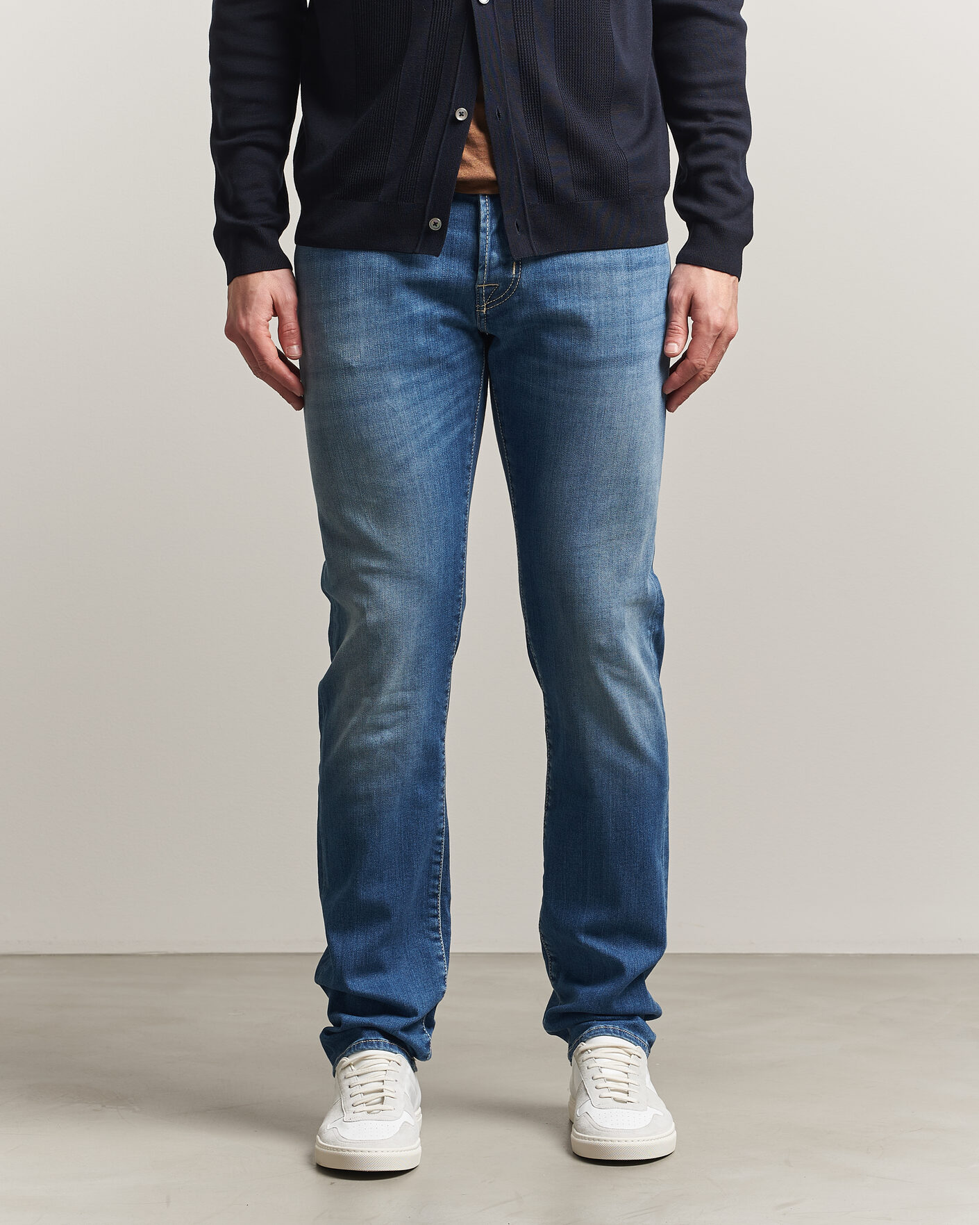 Men | Trousers | Jacob Cohën | Nick Slim Fit Super Stretch Jeans Light Vintage