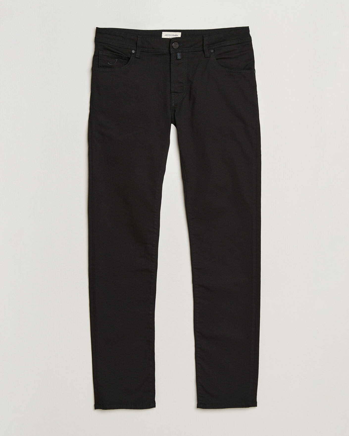 Men | Trousers | Jacob Cohën | Nick Slim Fit Stretch Stay Black Jeans Rinse Wash