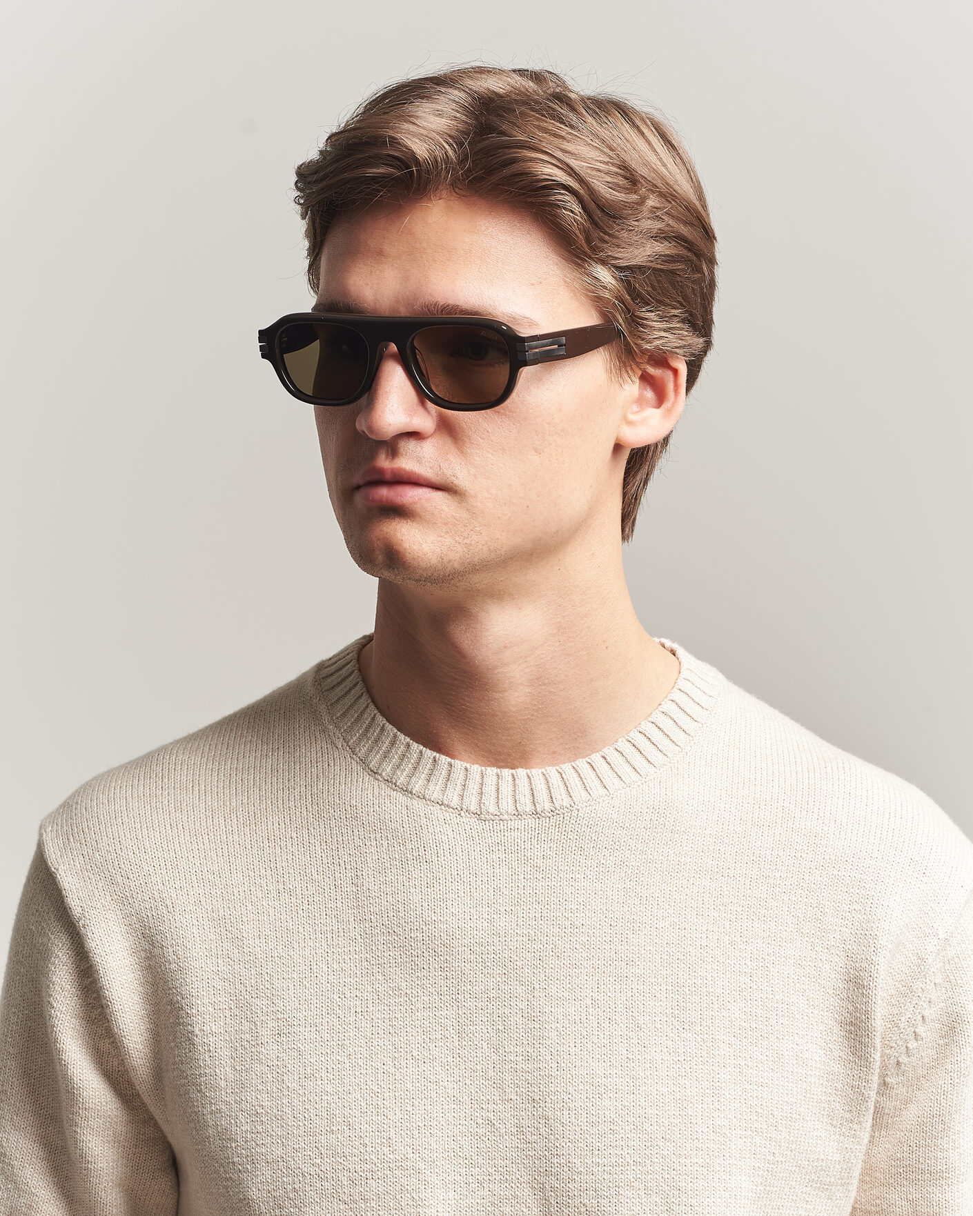 Men | Sunglasses | Zegna | EZ0304 Sunglasses Dark Brown