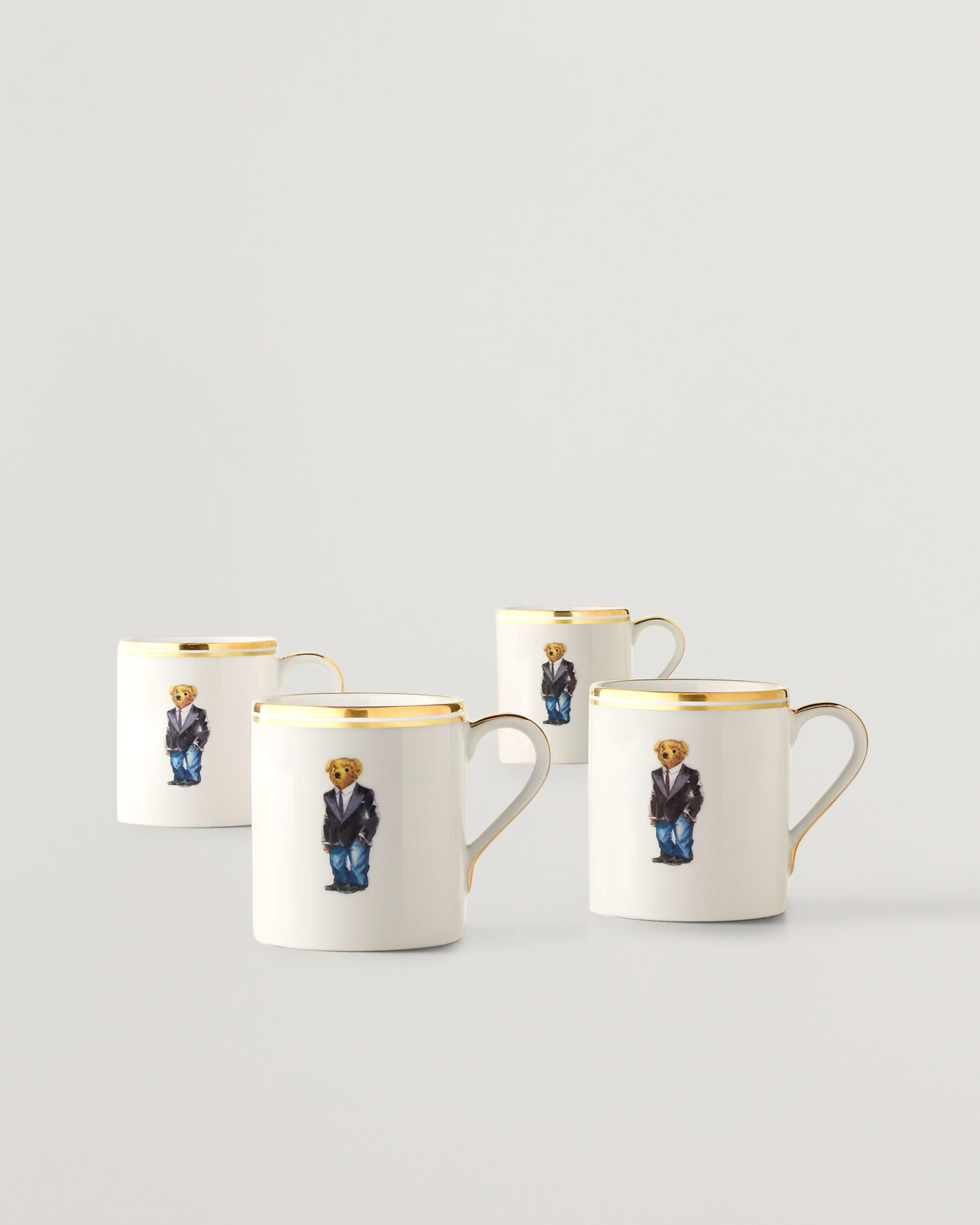 Men | Home | Ralph Lauren Home | Wilshire Tuxedo Bear Mug Set White/Gold
