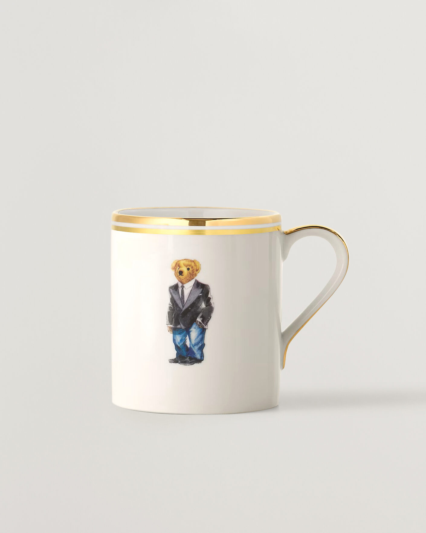 Men | Home | Ralph Lauren Home | Wilshire Tuxedo Bear Mug Set White/Gold