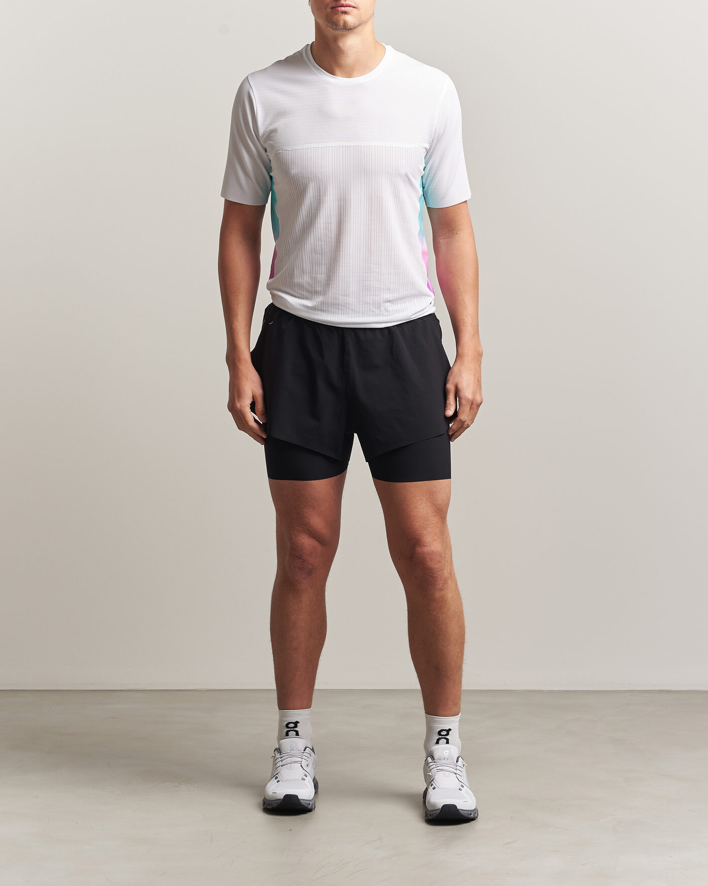 Men | T-Shirts | SOAR Running | Hot Weather Tee White/Blue