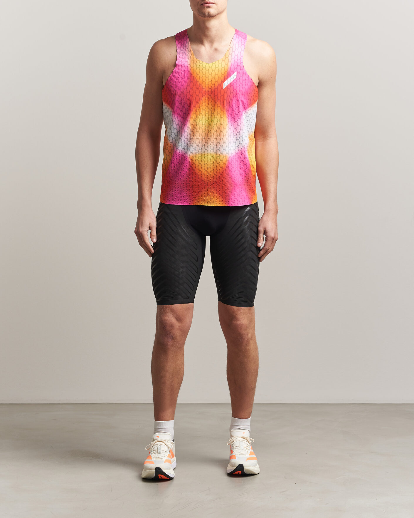 Men | T-Shirts | SOAR Running | Graphene Race Vest Red/Orange