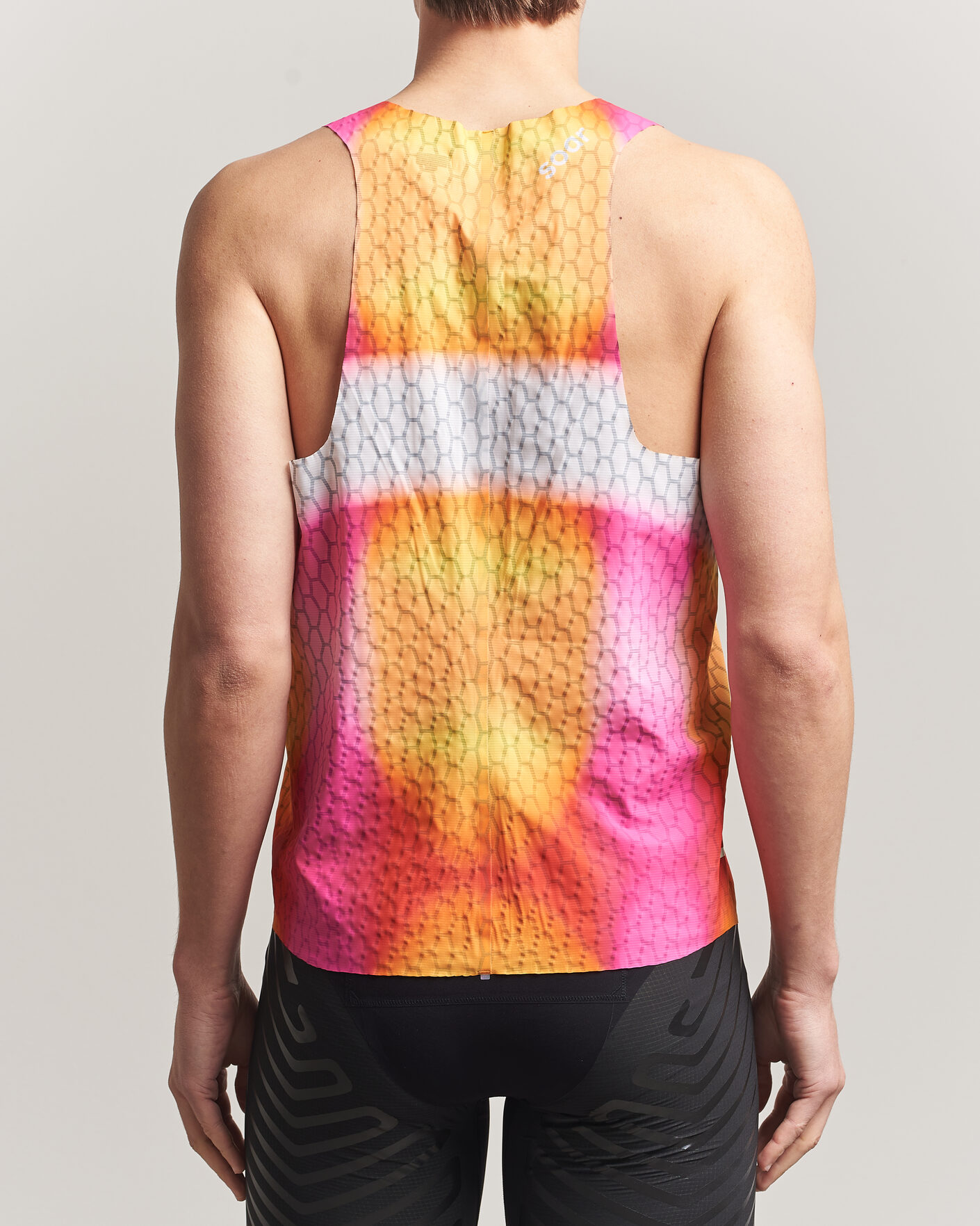 Men | T-Shirts | SOAR Running | Graphene Race Vest Red/Orange