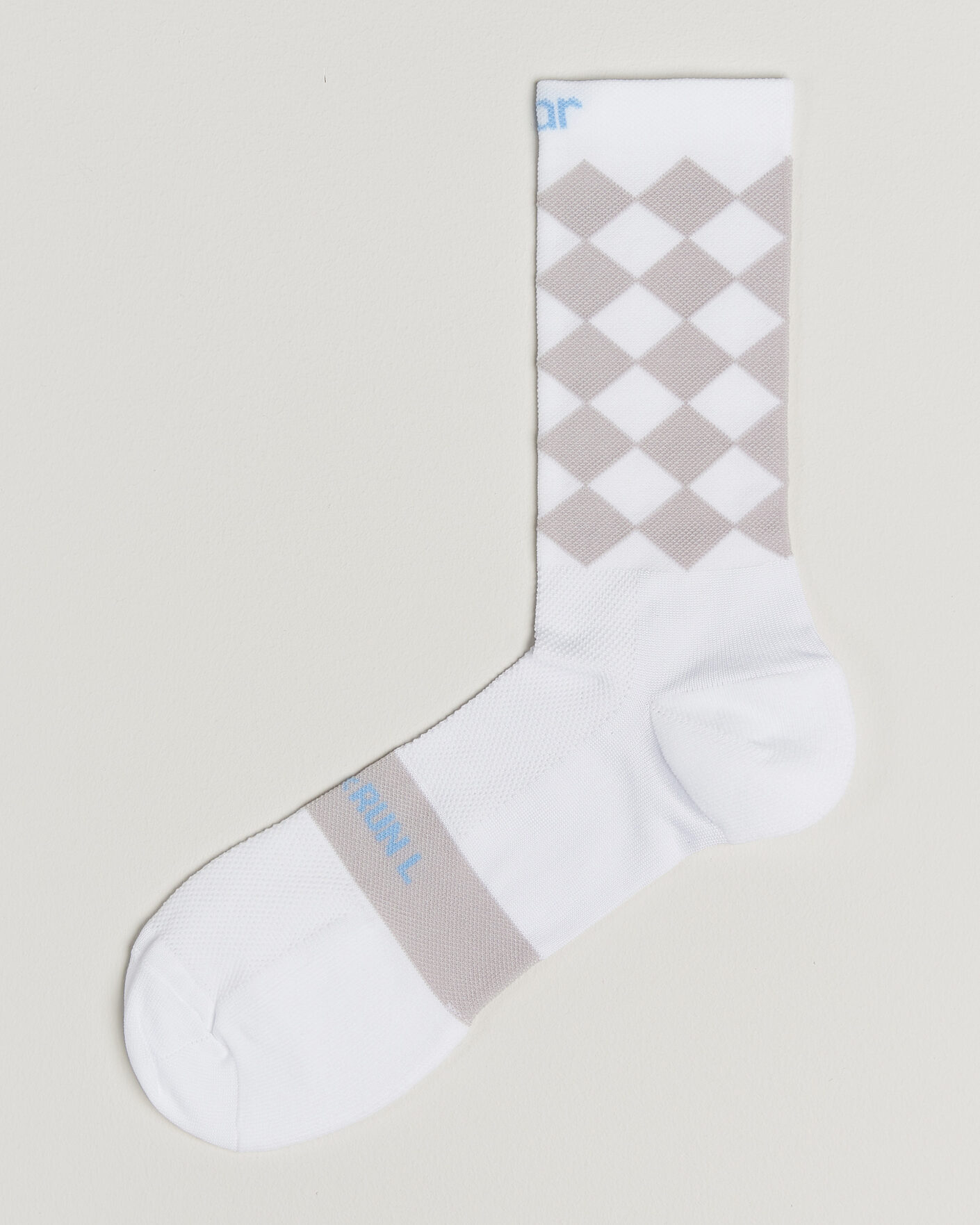 Men | Underwear & Socks | SOAR Running | Diamond Crew Sock White/Grey