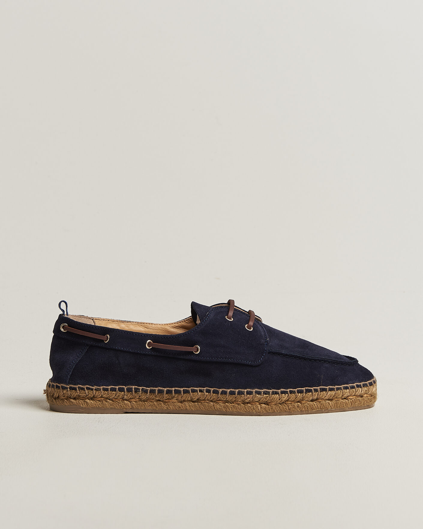 Men | Espadrilles | Castañer | Nemo Casual Suede Boat Shoe Azul Oscuro