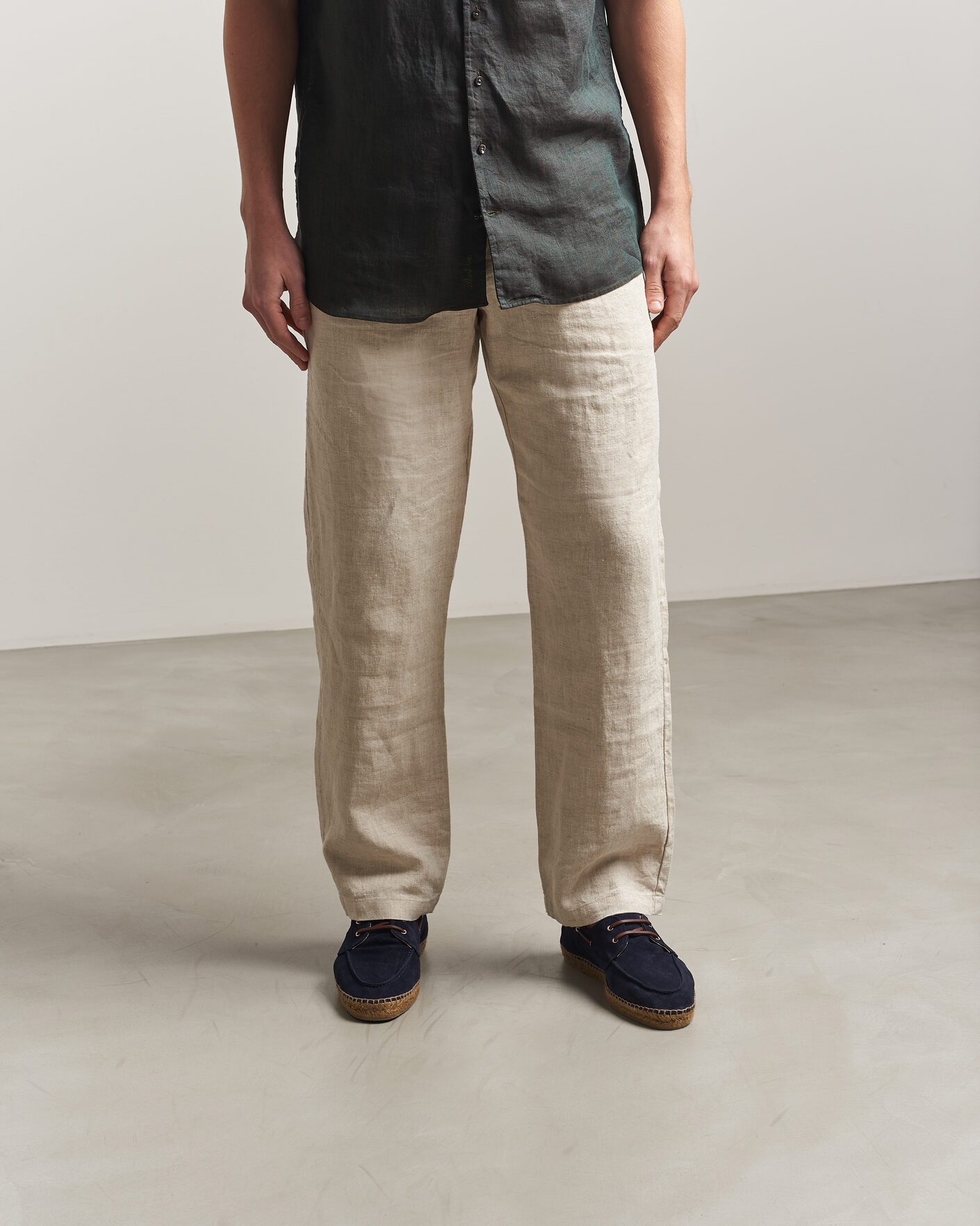 Men | Espadrilles | Castañer | Nemo Casual Suede Boat Shoe Azul Oscuro