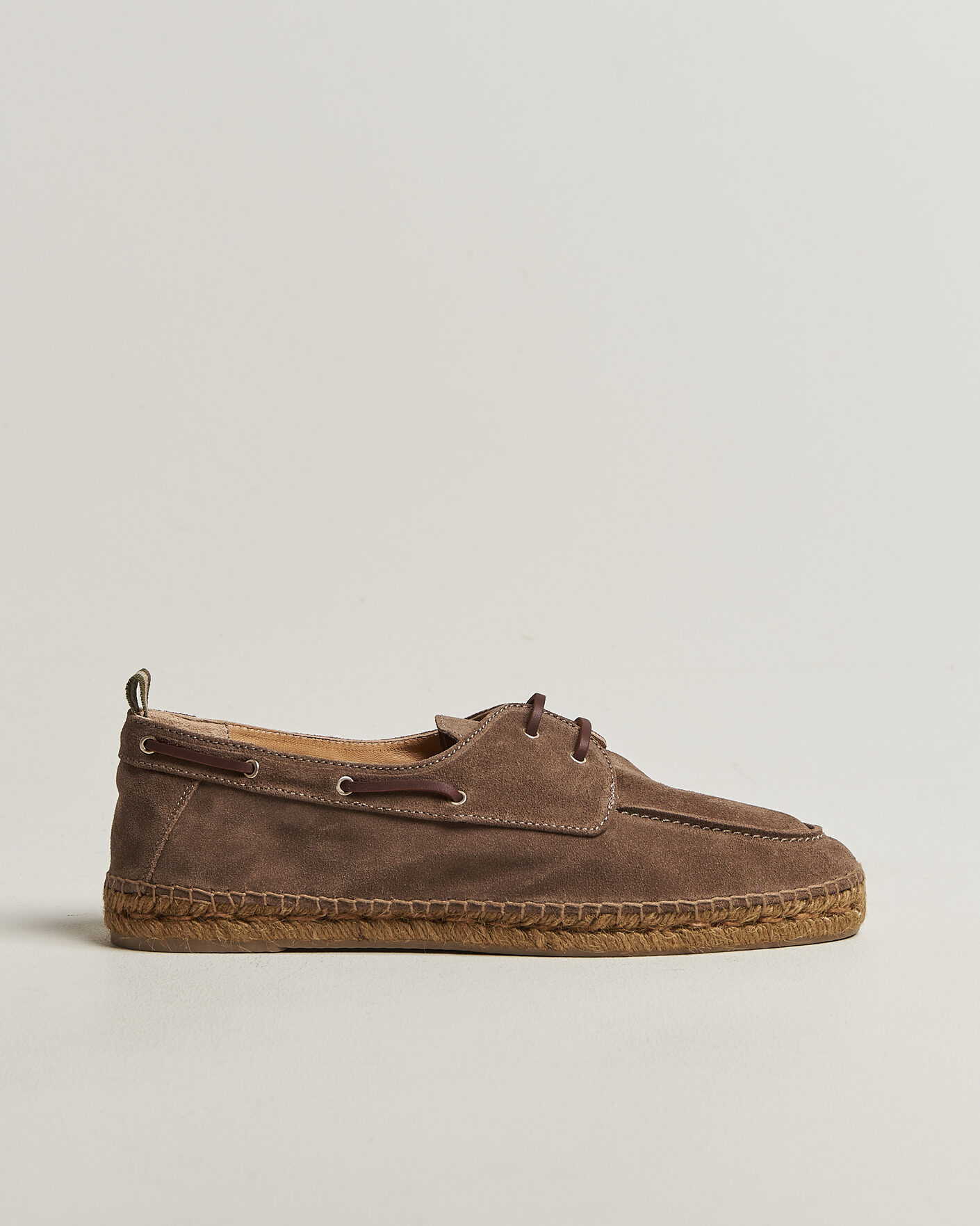 Men | Espadrilles | Castañer | Nemo Casual Suede Boat Shoe Topo