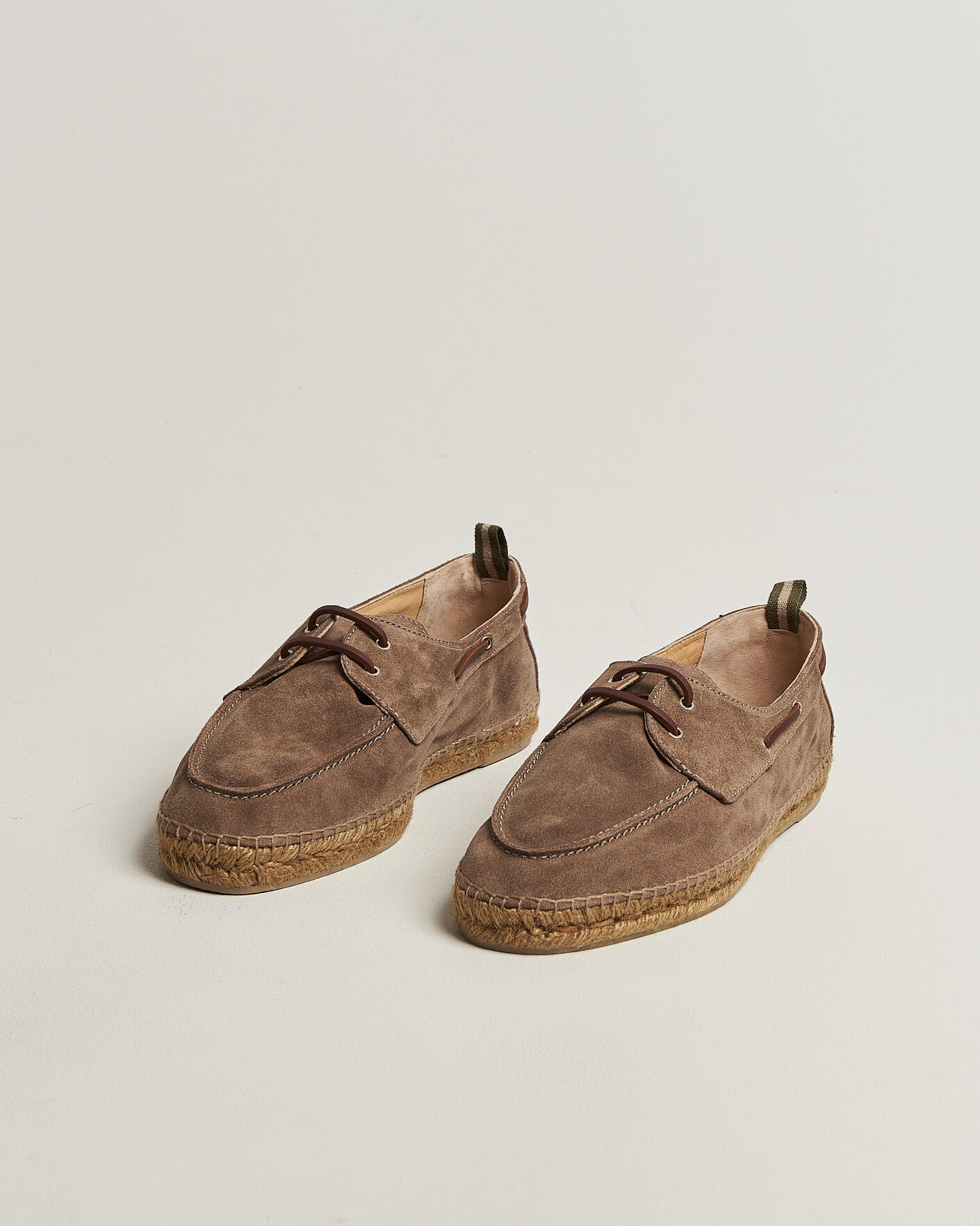 Men | Espadrilles | Castañer | Nemo Casual Suede Boat Shoe Topo