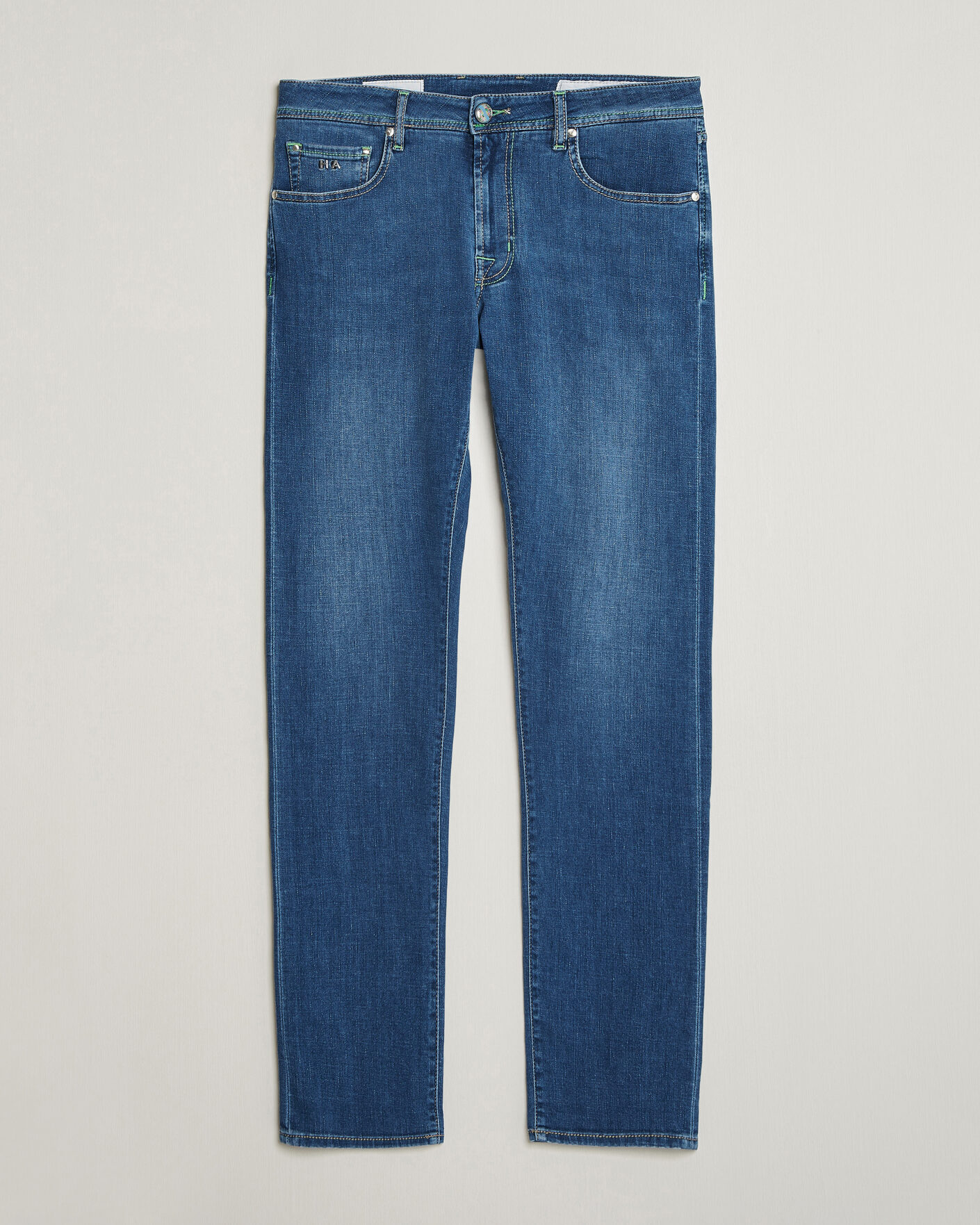 Men | Jeans | Tramarossa | Michelangelo Contrast Seam Stretch Jeans Mid Blue