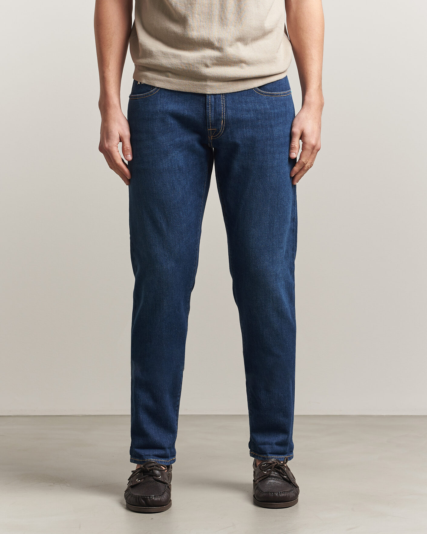 Men | Trousers | Tramarossa | Michelangelo Western Badge Stretch Jeans Mid Blue
