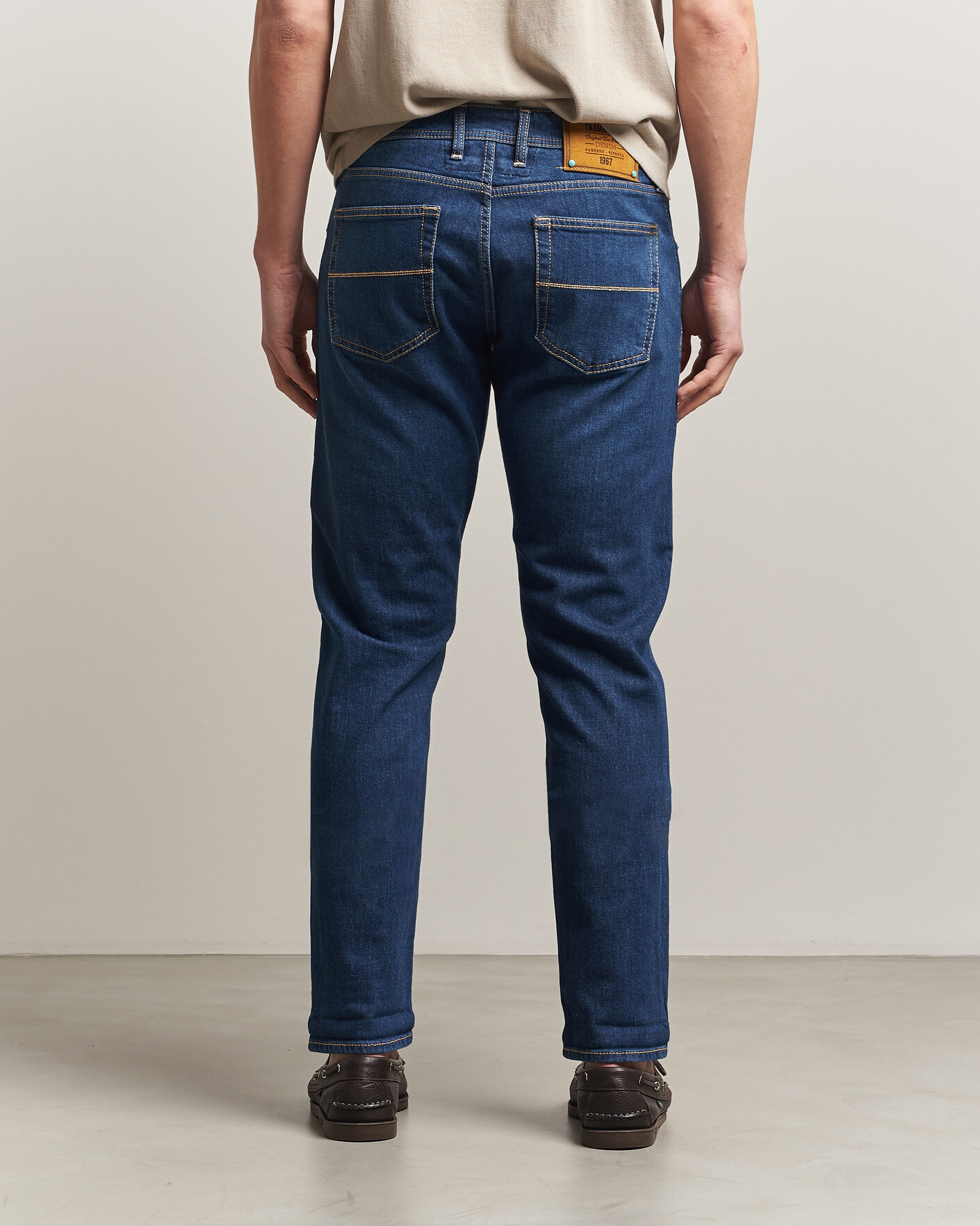 Men | Jeans | Tramarossa | Michelangelo Western Badge Stretch Jeans Mid Blue