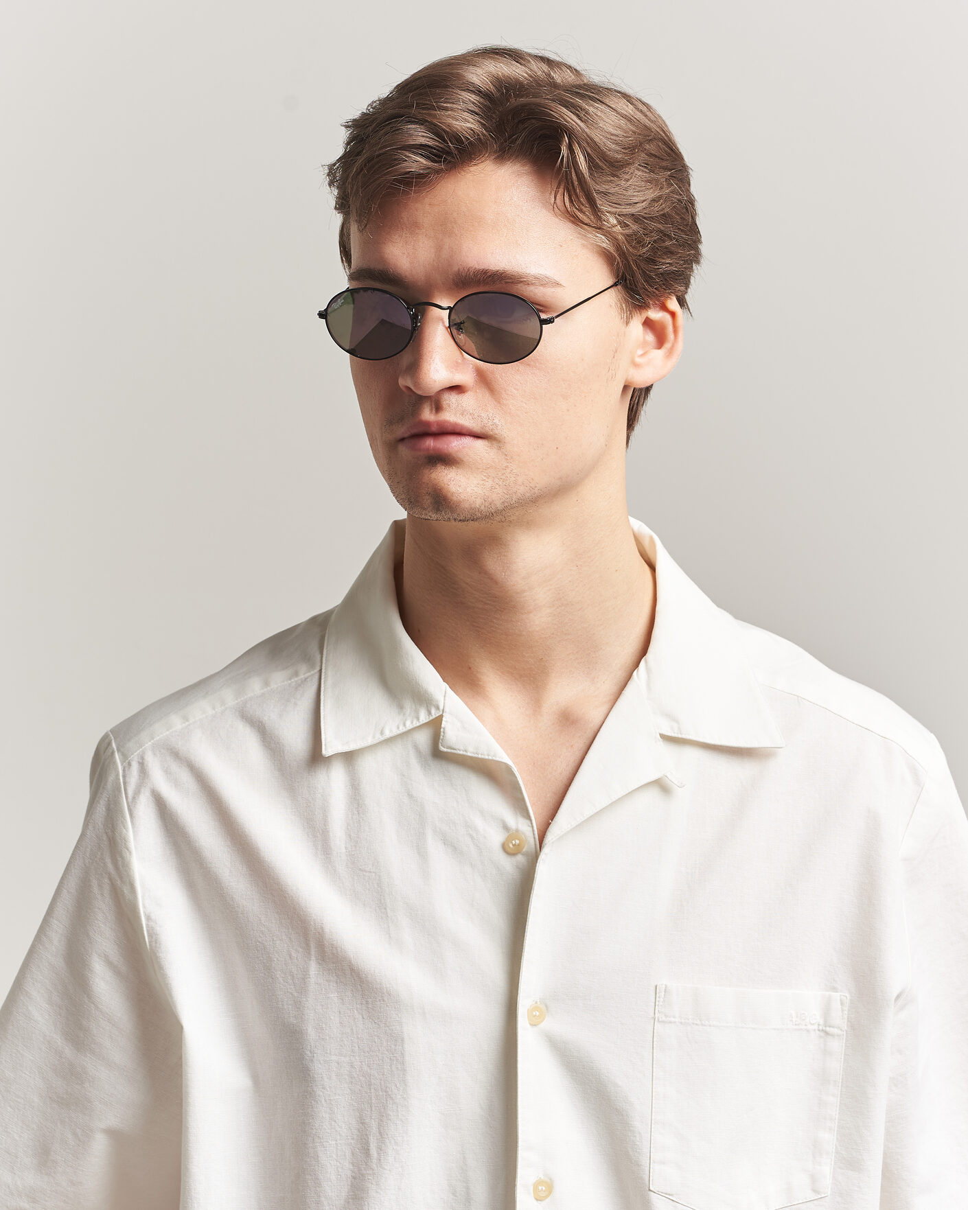 Men | Sunglasses | Ray-Ban | Oval Sunglasses Black