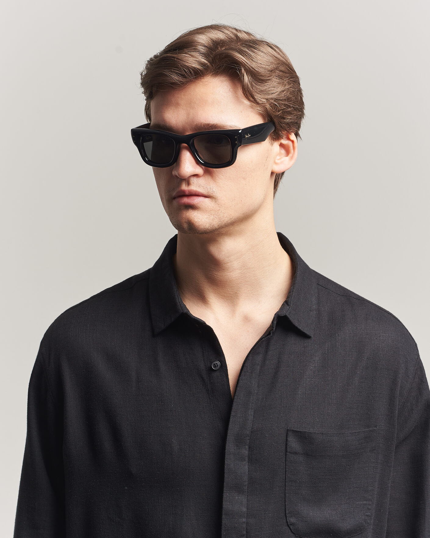Men | Sunglasses | Ray-Ban | Wayfarer Puffer Sunglasses Black