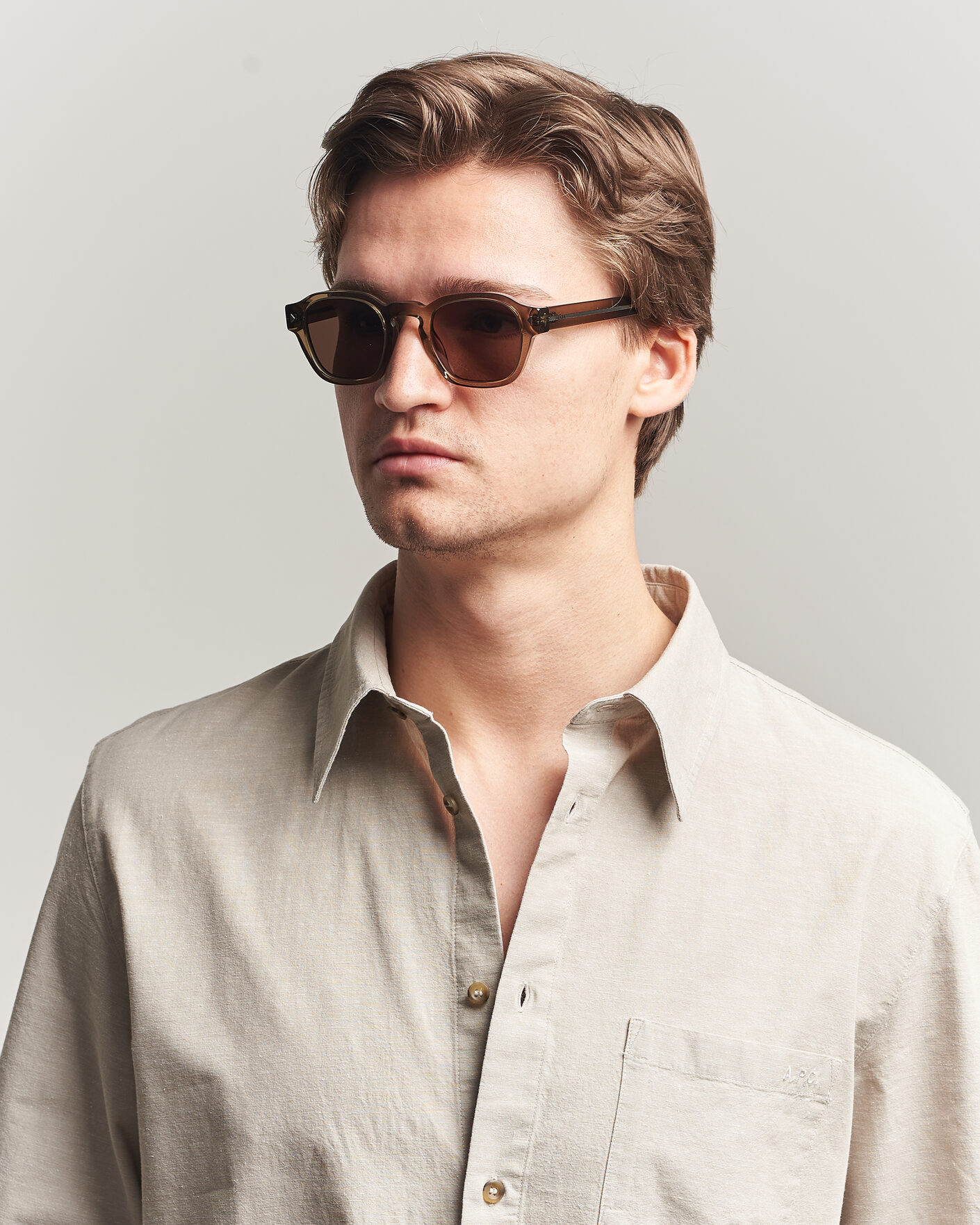 Men | Sunglasses | Prada Eyewear | 0PR A16S Sunglasses Transparent Terra