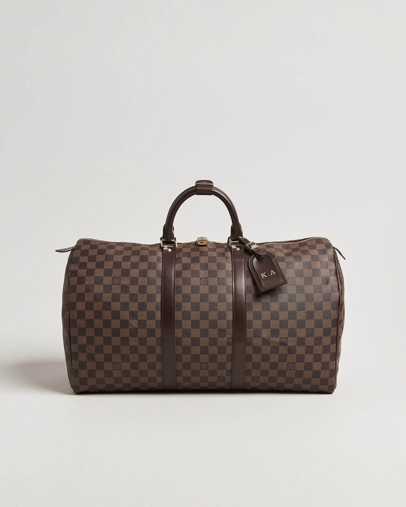 Men | Pre-Owned & Vintage Bags | Louis Vuitton Pre-Owned | Keepall 50 Damier Ebene