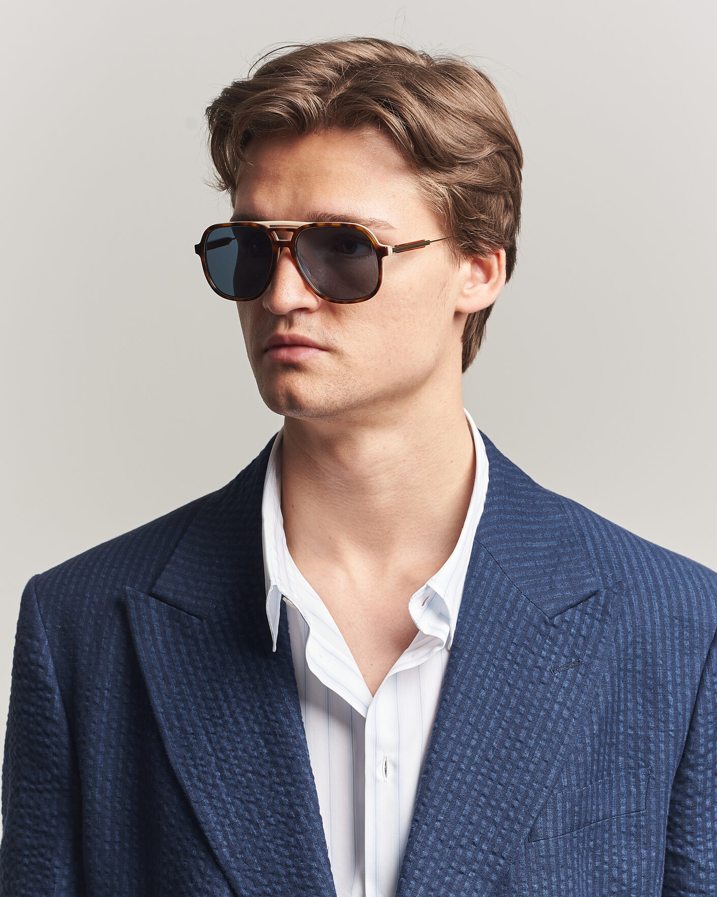 Men | Sunglasses | Brunello Cucinelli | 0BC4022S Sunglasses Havana Sigaro