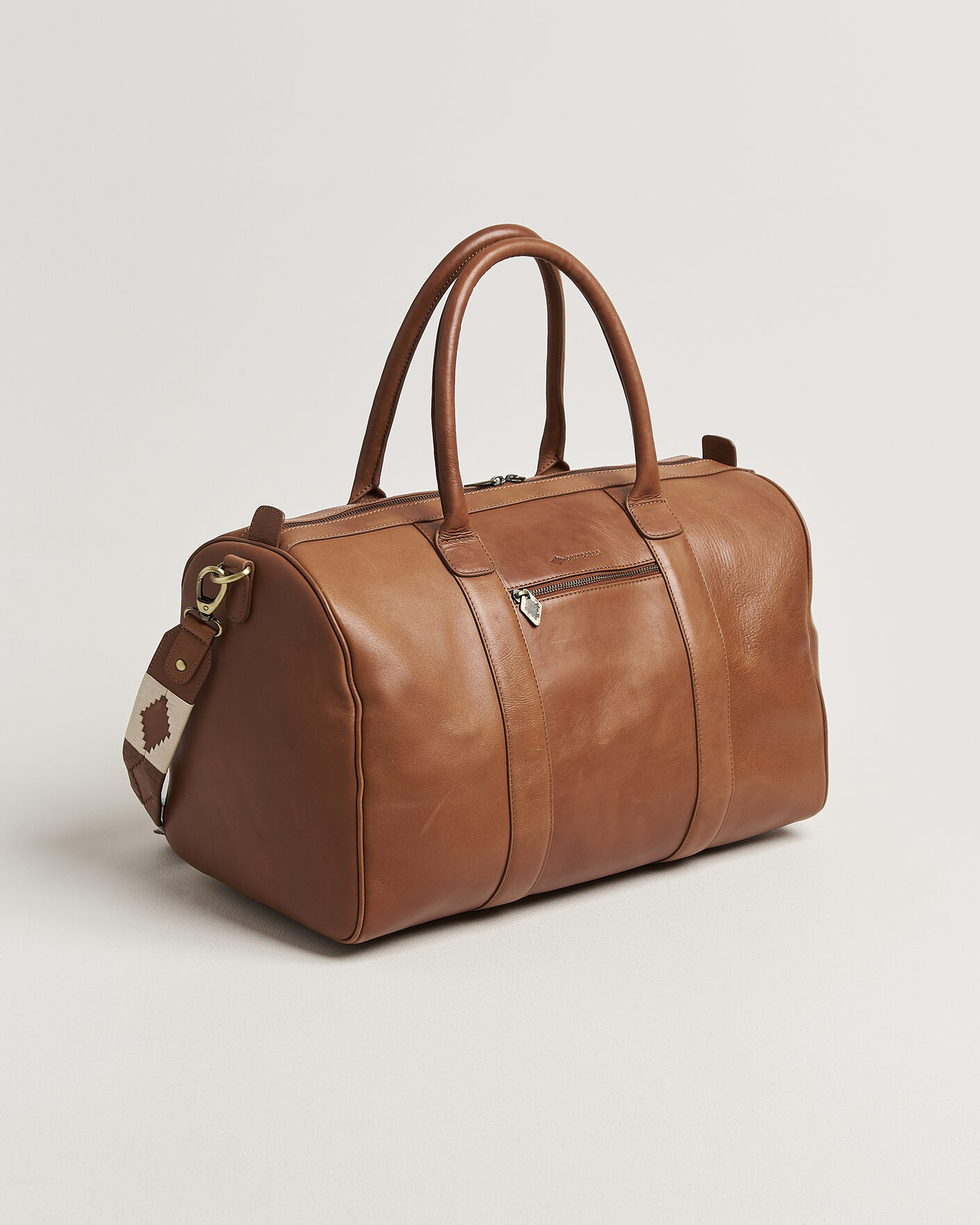Men | Bags | Pampeano | Varon Small Leather Weekend Bag Tan